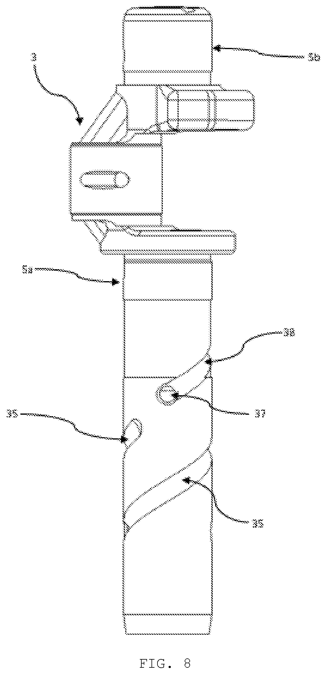 Patent US12359657 Figure 8 – System for transporting lubricating oil in a compressor