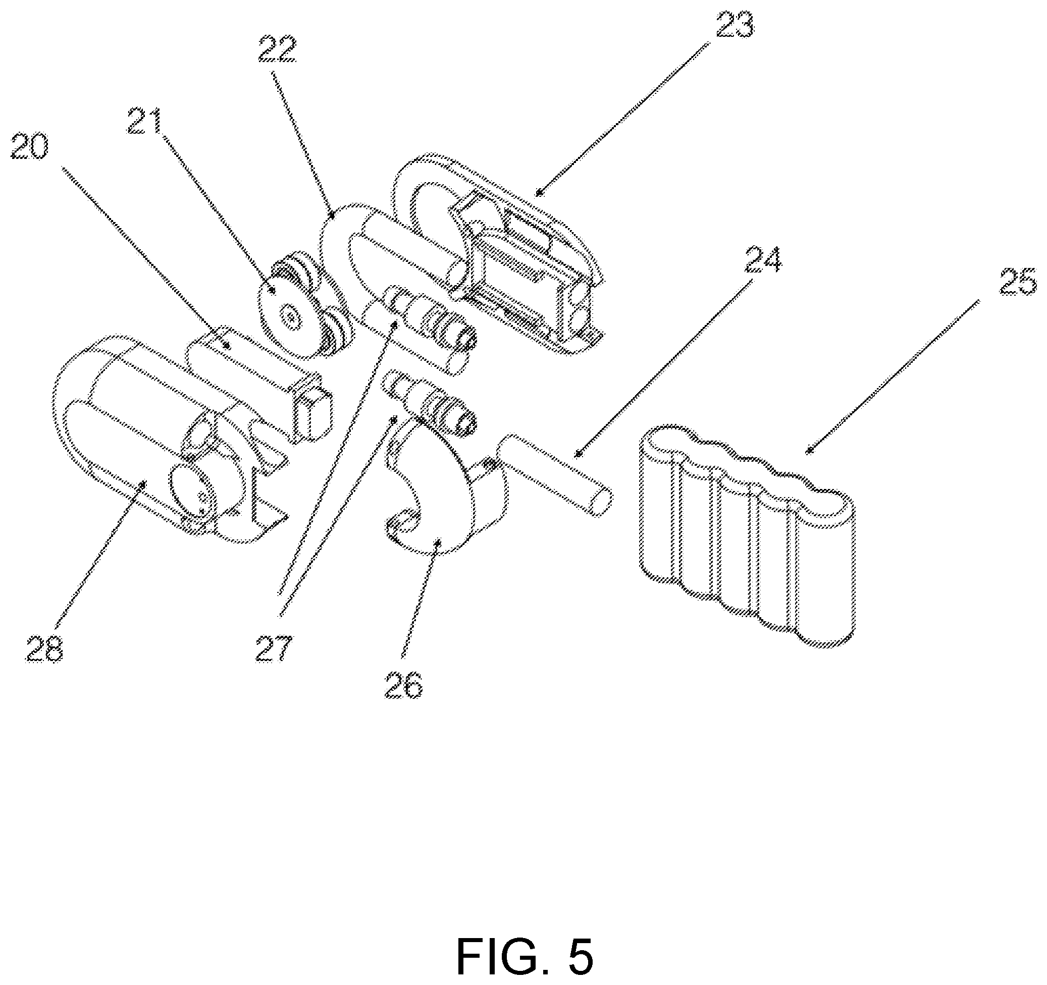 Patent US12359659 Figure 5 – Portable device with disposable reservoir for collection of internal fluid after surgery