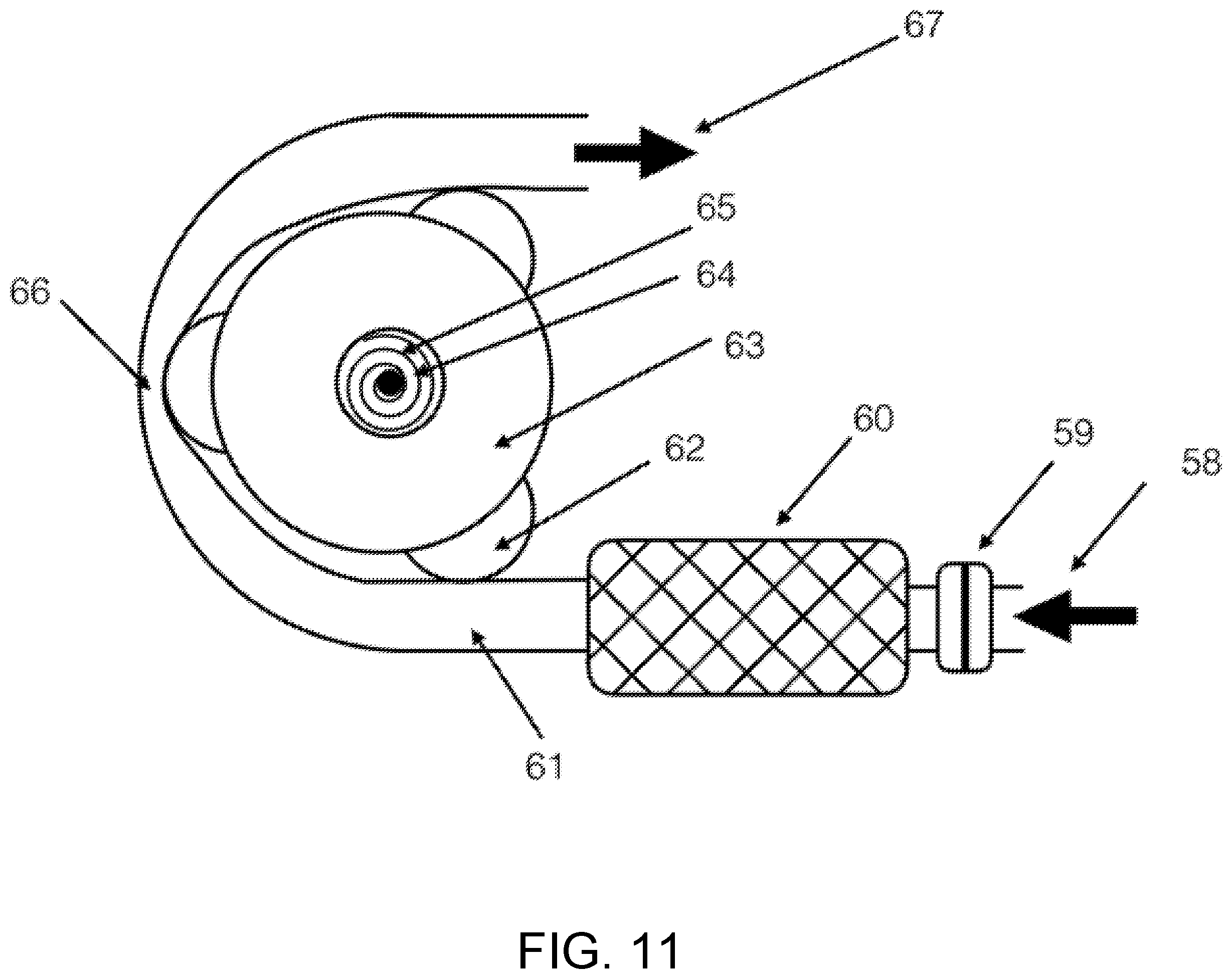 Patent US12359659 Figure 11 – Portable device with disposable reservoir for collection of internal fluid after surgery