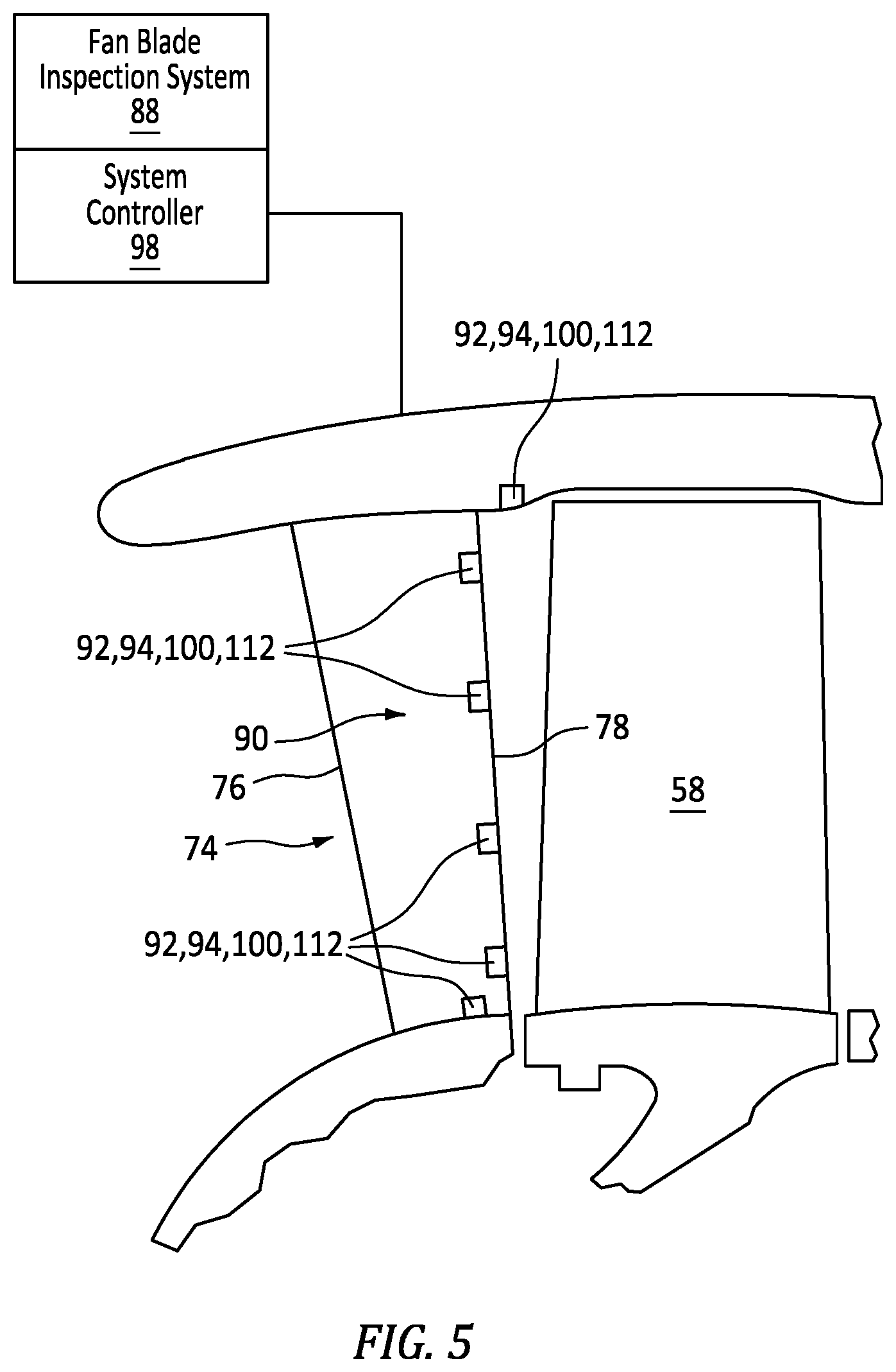 Patent US12359672 Figure 3 – Rotor blade inspection system