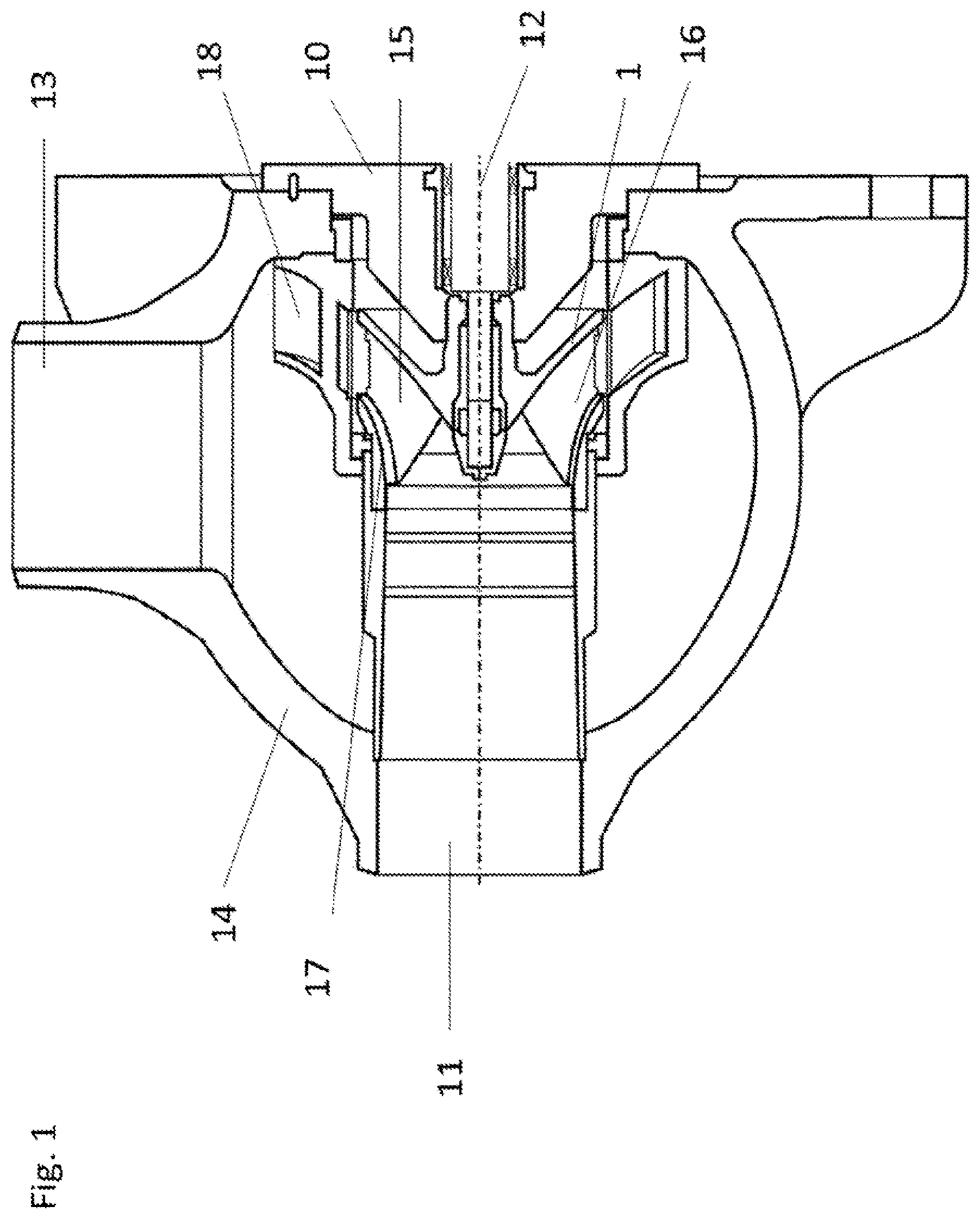 Patent US12359675 Figure 1 – Blade arrangement having microblades