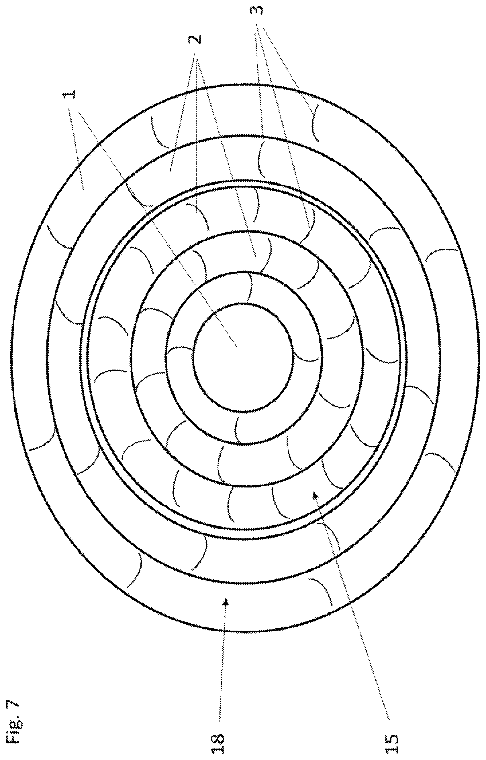 Patent US12359675 Figure 7 – Blade arrangement having microblades