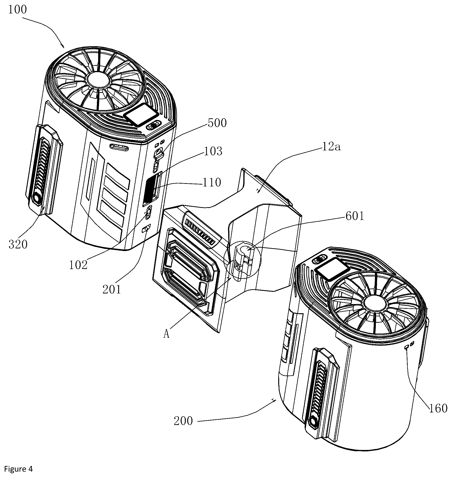 Patent US12359676 Figure 4 – Combined fan