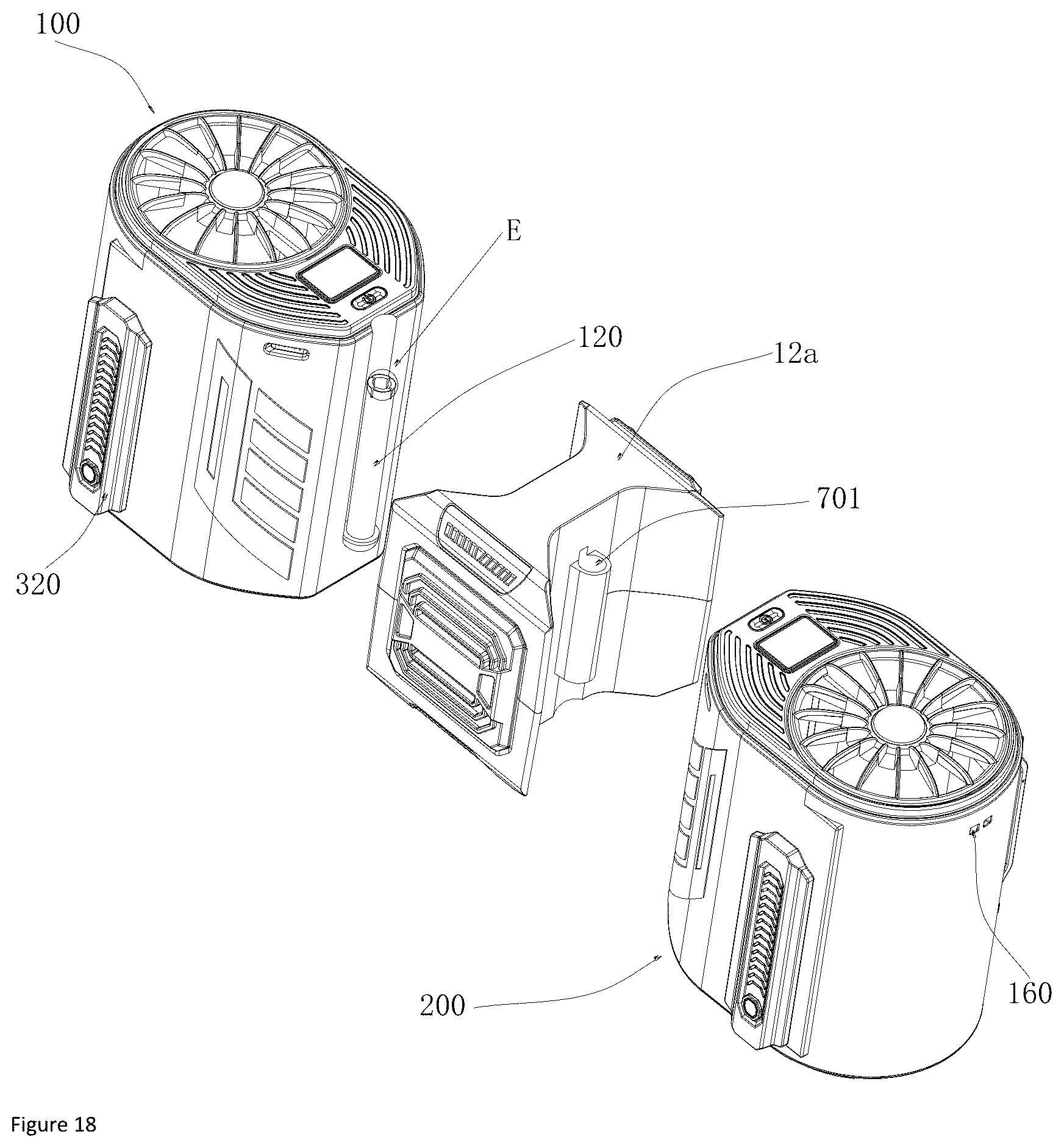 Patent US12359676 Figure 14 – Combined fan