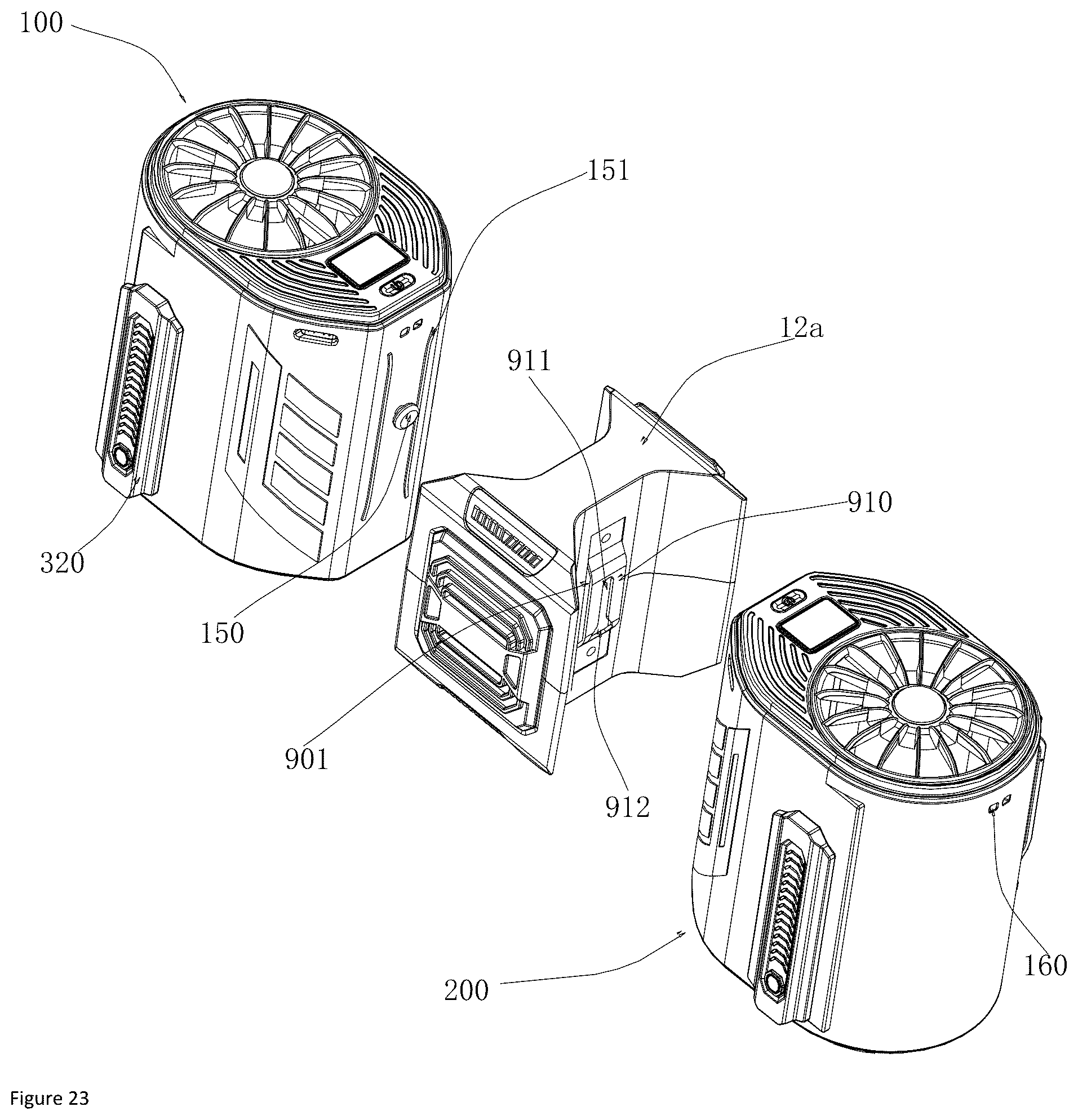 Patent US12359676 Figure 19 – Combined fan