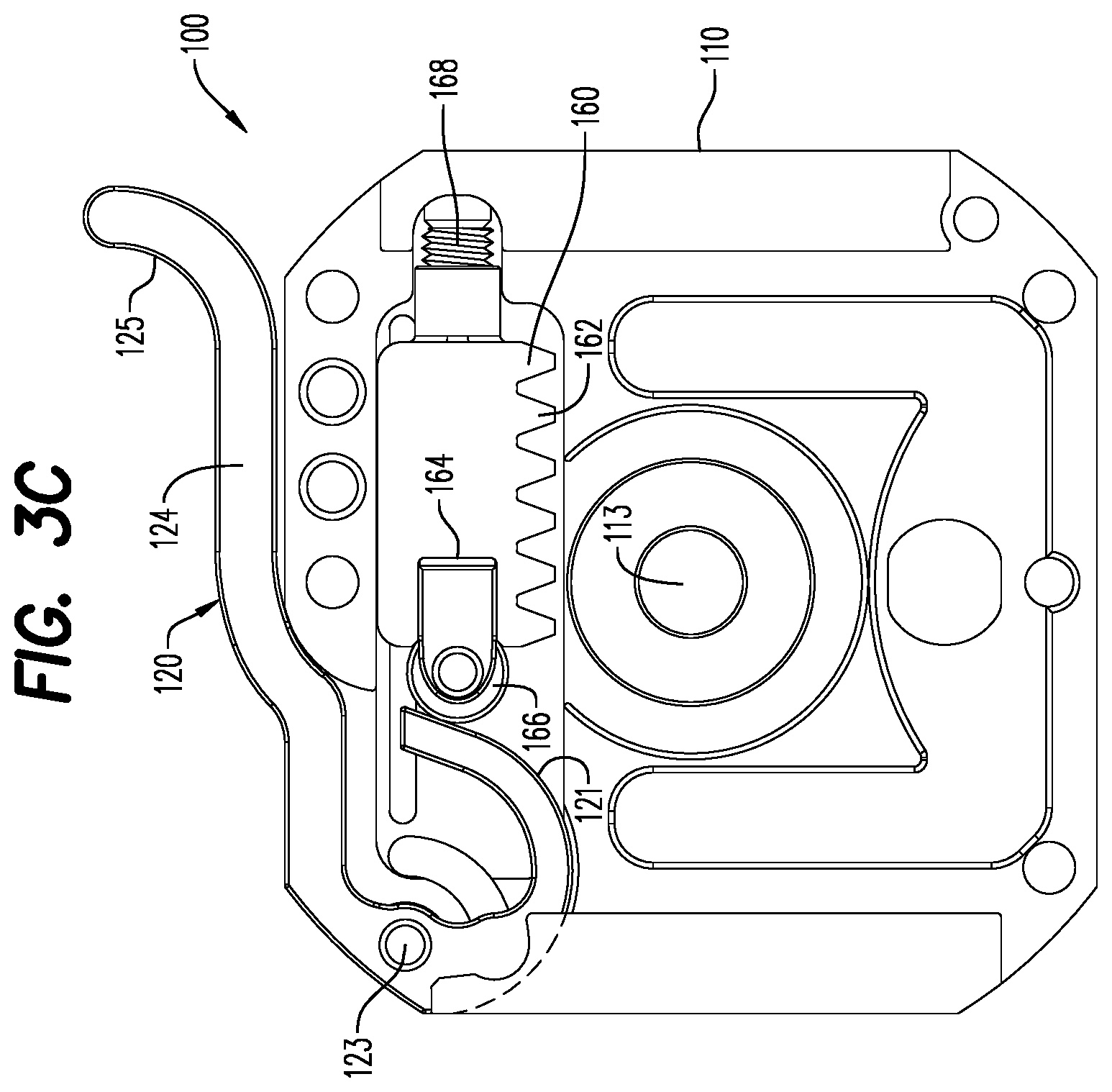 Patent US12359685 Figure 8 – Clamp with cam lever