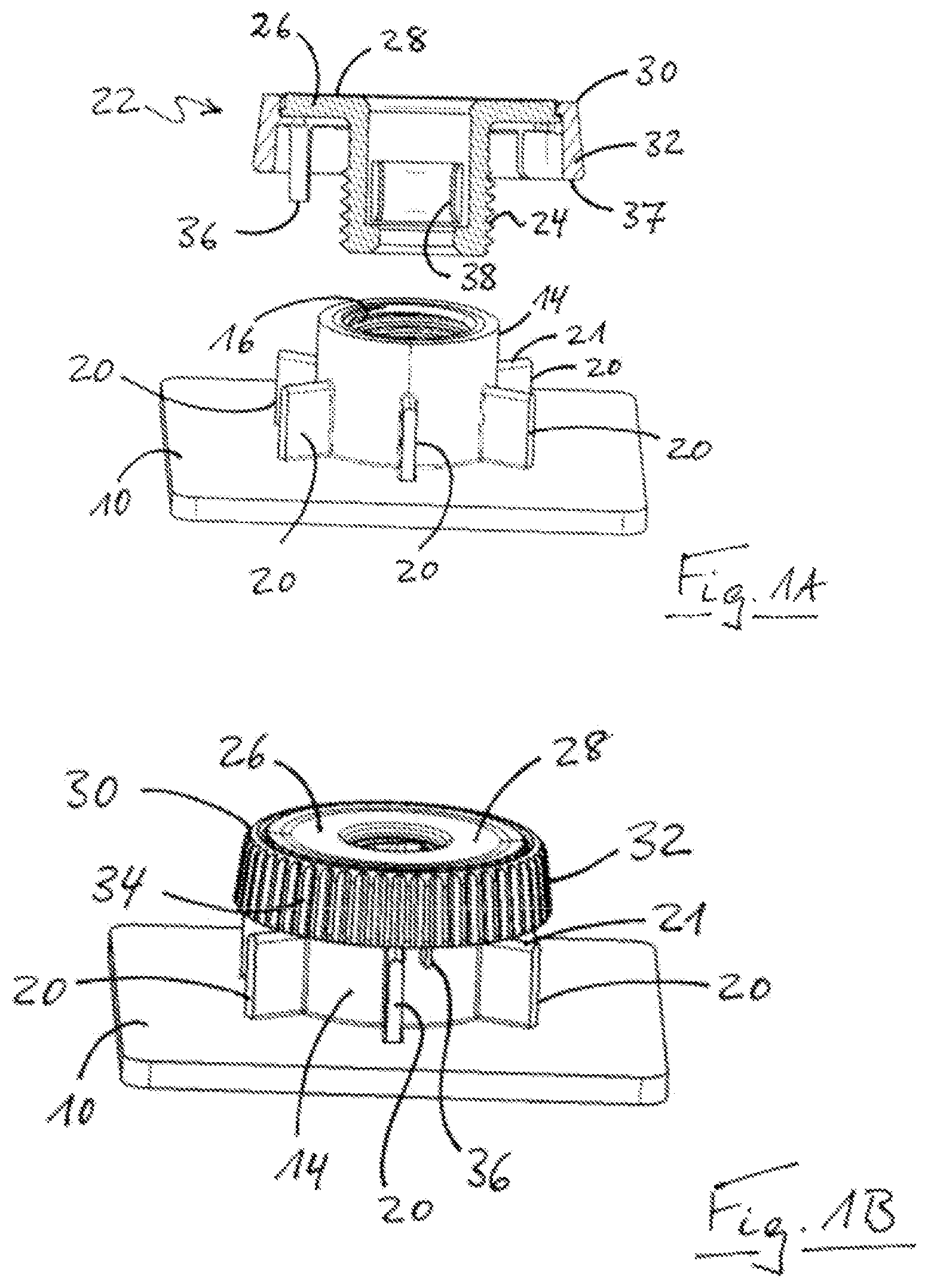 Patent US12359686 Figure 1 – Tolerance compensation device