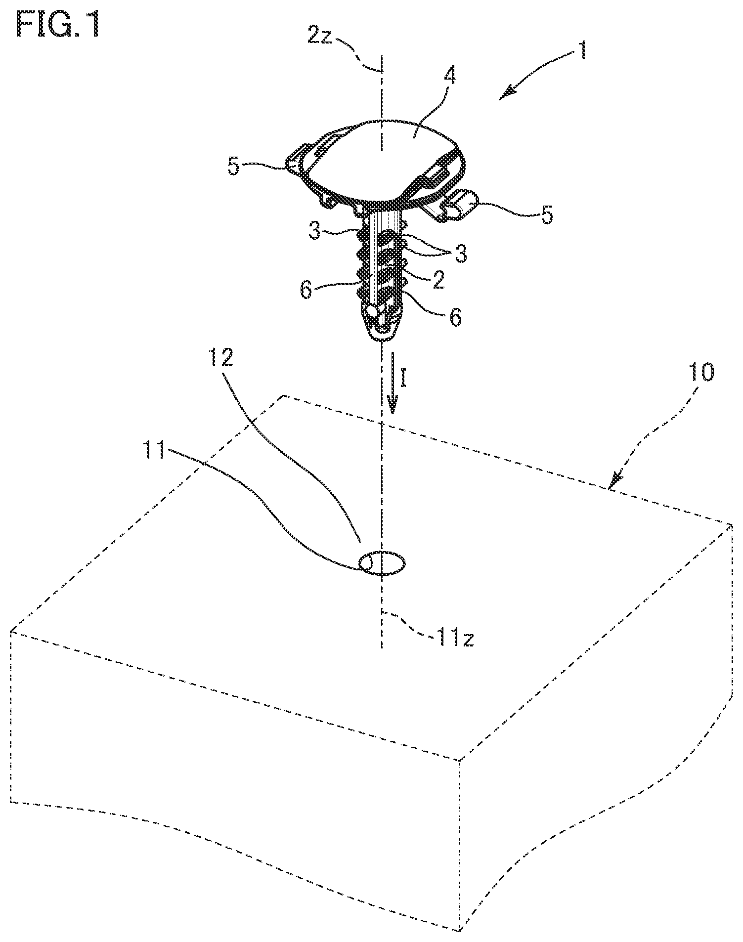 Patent US12359688 Figure 1 – Clip attachment structure