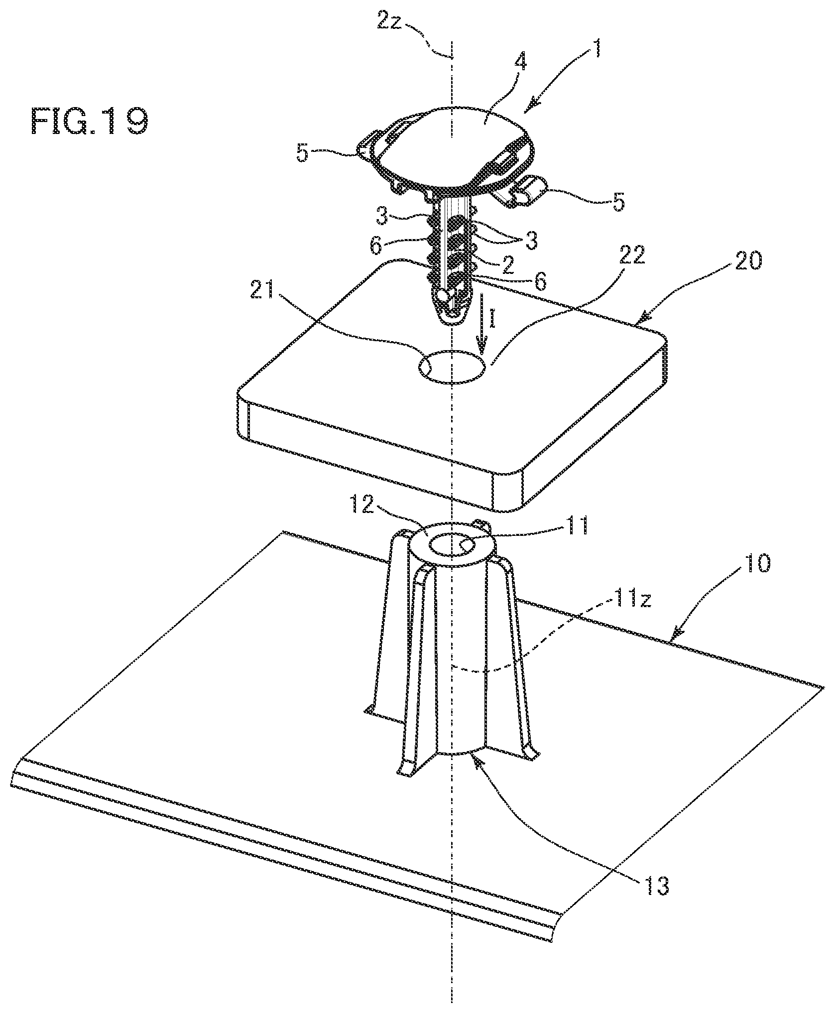 Patent US12359688 Figure 9 – Clip attachment structure