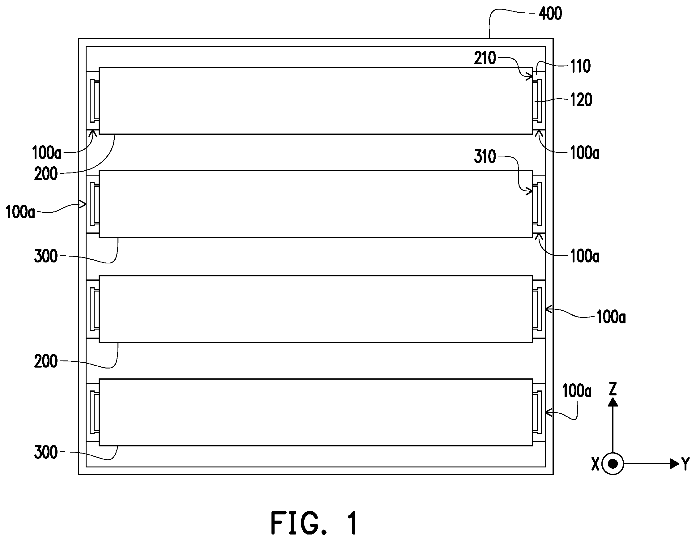 Patent US12359692 Figure 1 – Slide rail assembly
