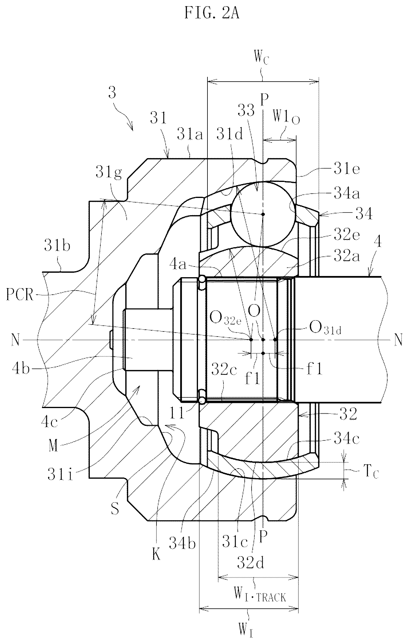 Patent US12359695 Figure 2 – Fixed-type constant velocity universal joint