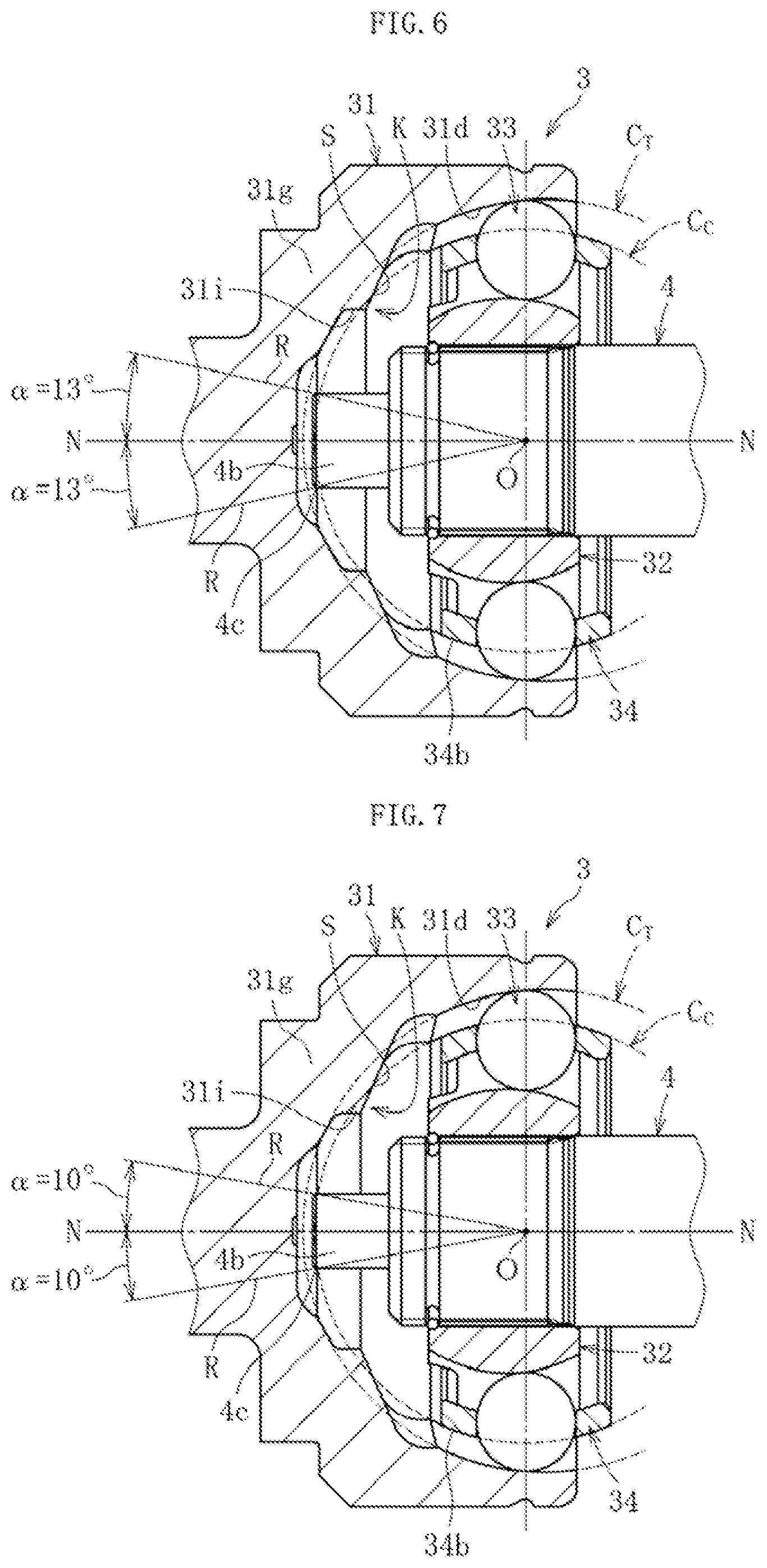 Patent US12359695 Figure 6 – Fixed-type constant velocity universal joint