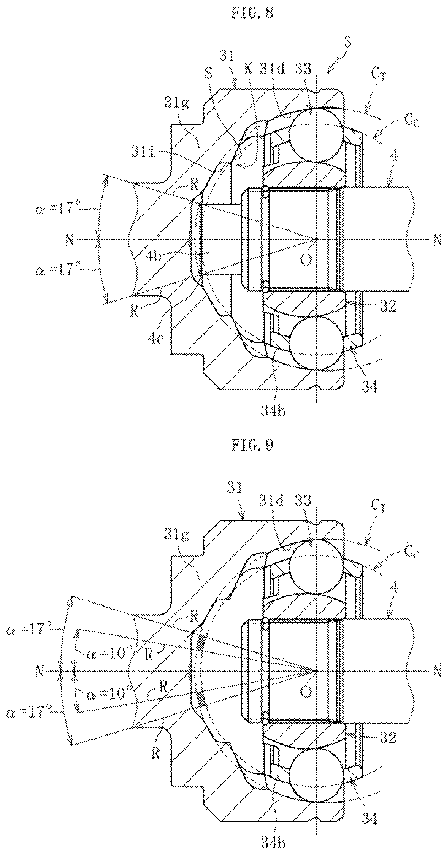 Patent US12359695 Figure 7 – Fixed-type constant velocity universal joint