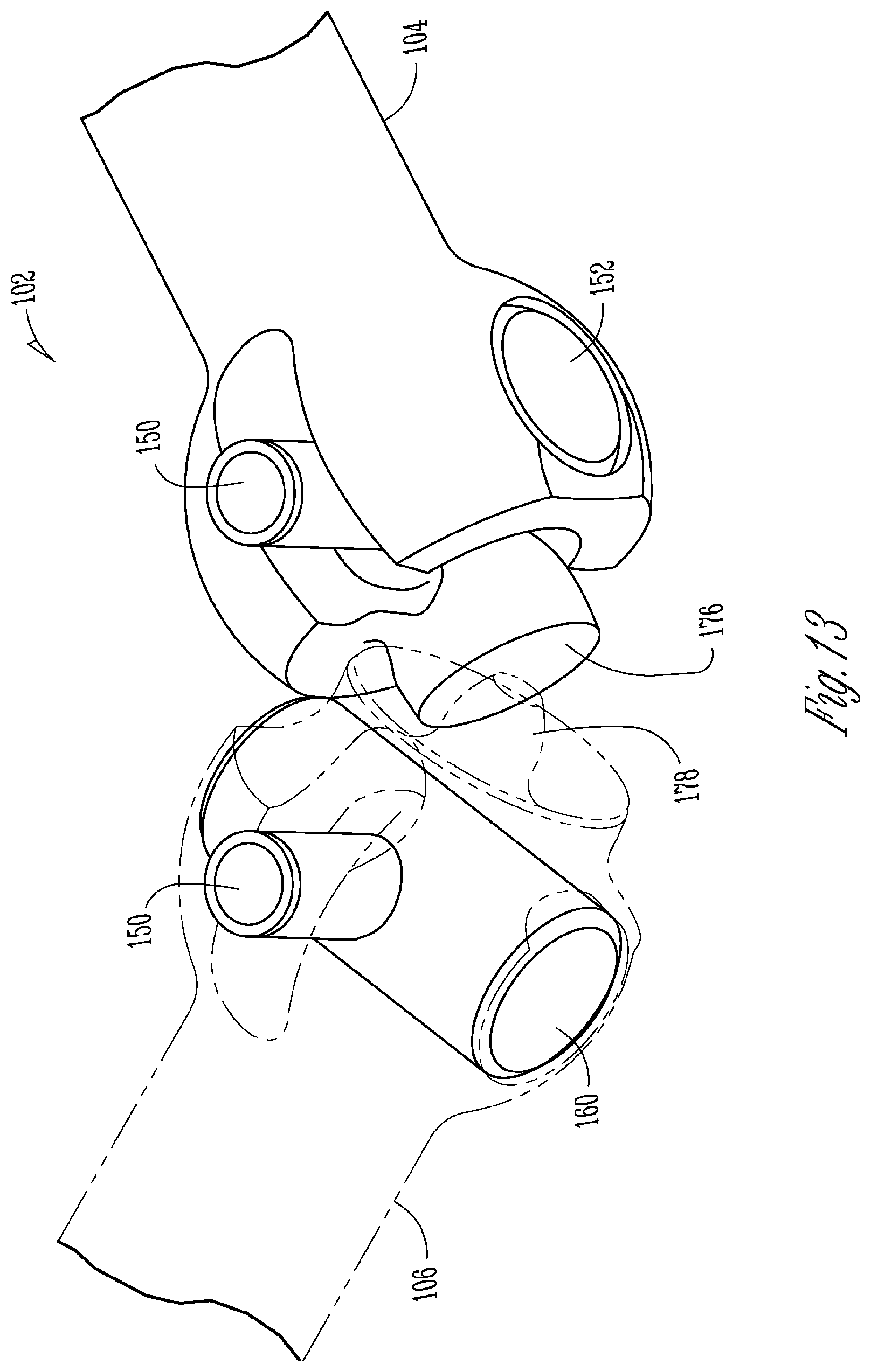 Patent US12359696 Figure 12 – Stapler with composite cardan and screw drive