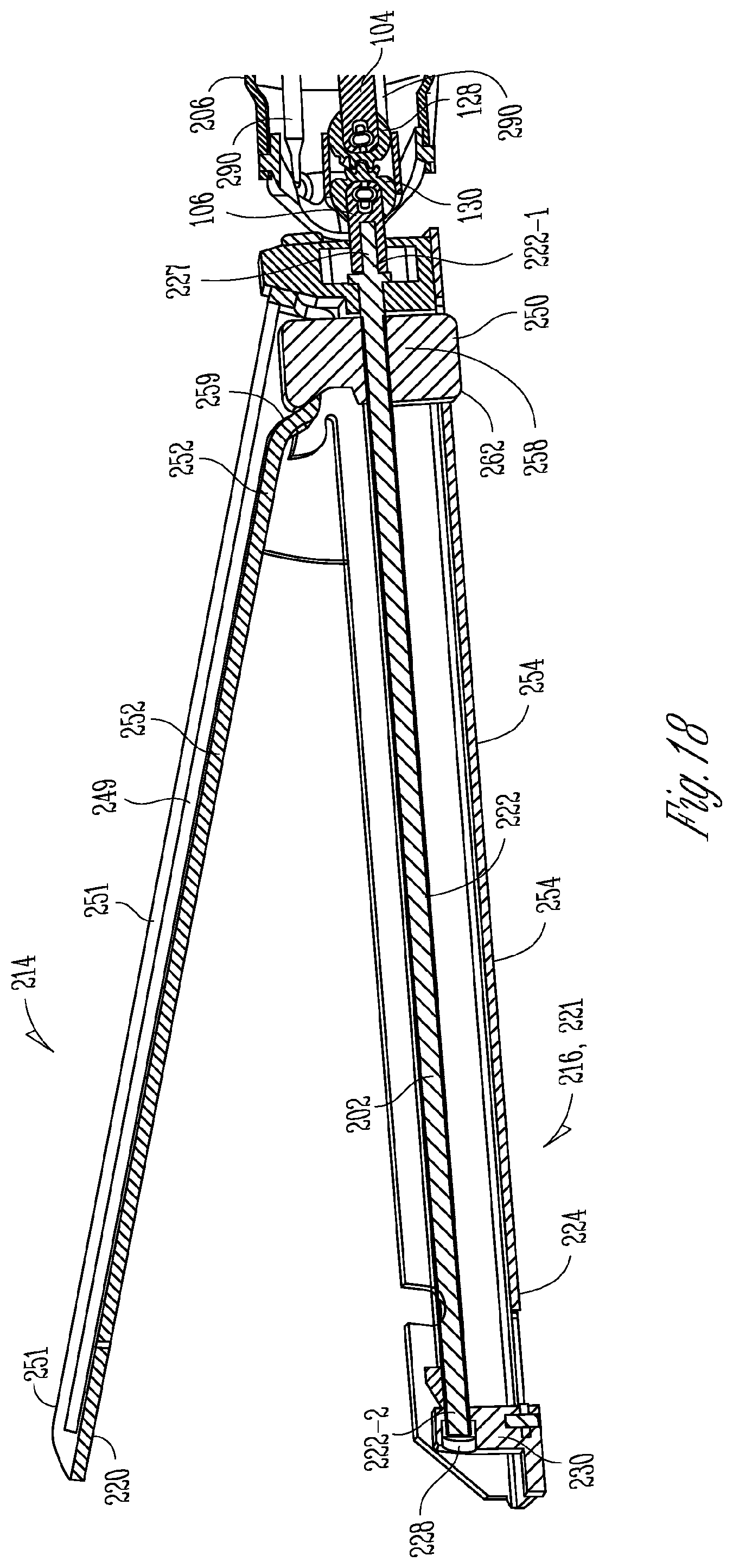 Patent US12359696 Figure 17 – Stapler with composite cardan and screw drive