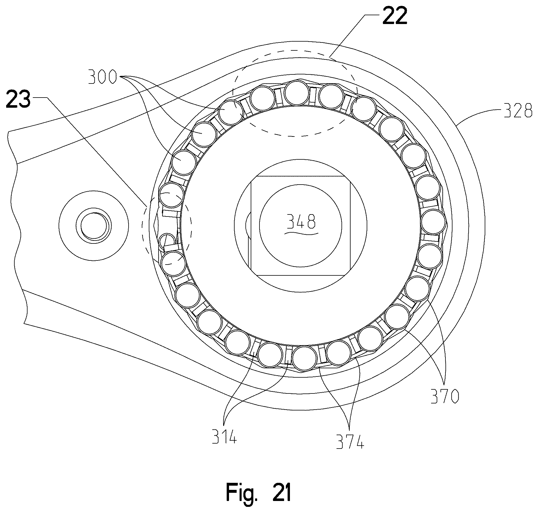 Patent US12359698 Figure 16 – Roller clutch