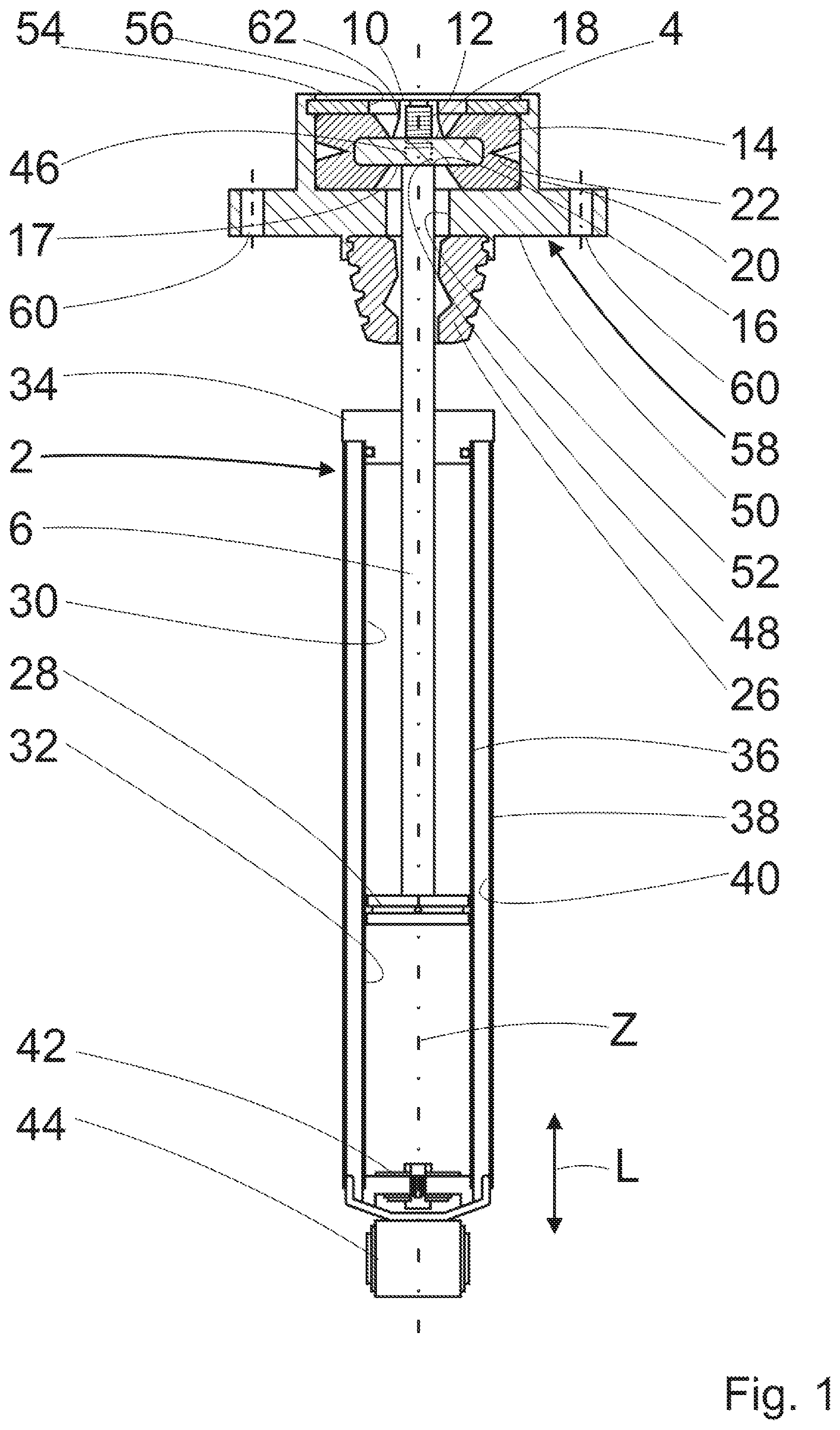 Patent US12359704 — Damper for an air spring — Figure 1