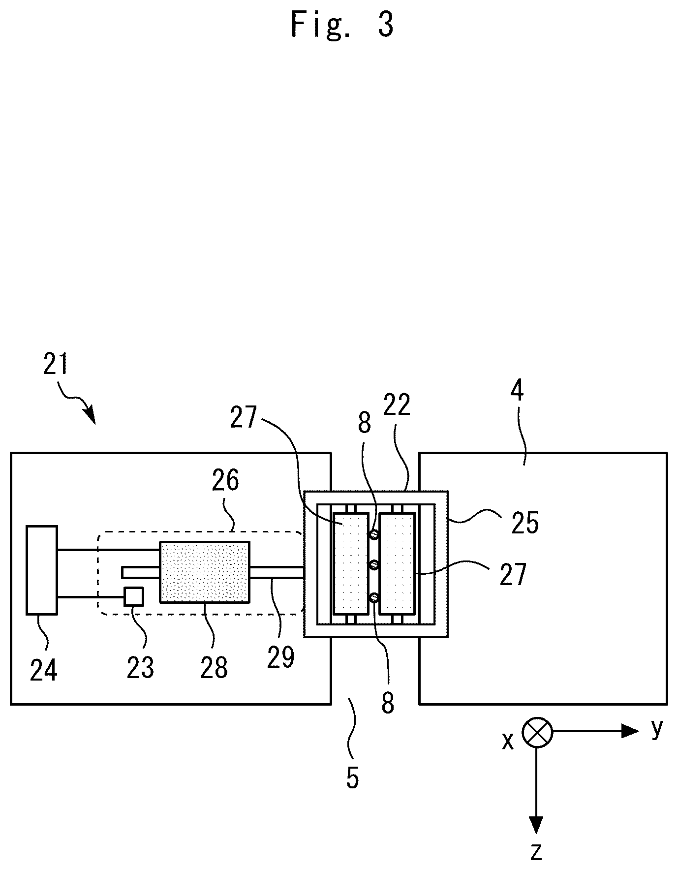 Patent US12359705 Figure 3 – Vibration suppression device for rope-like body of elevator