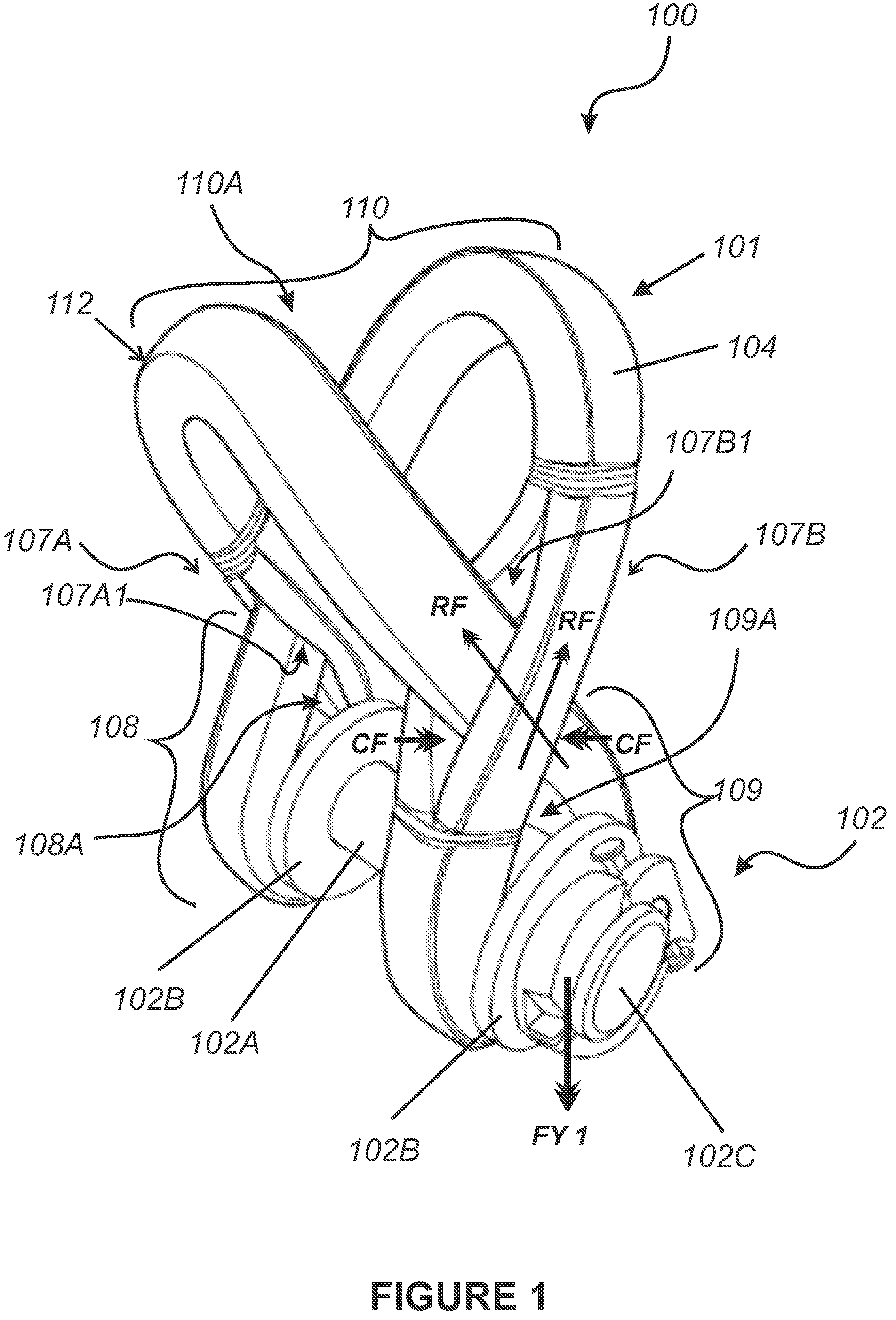 Patent US12359706 Figure 1 – Shackle