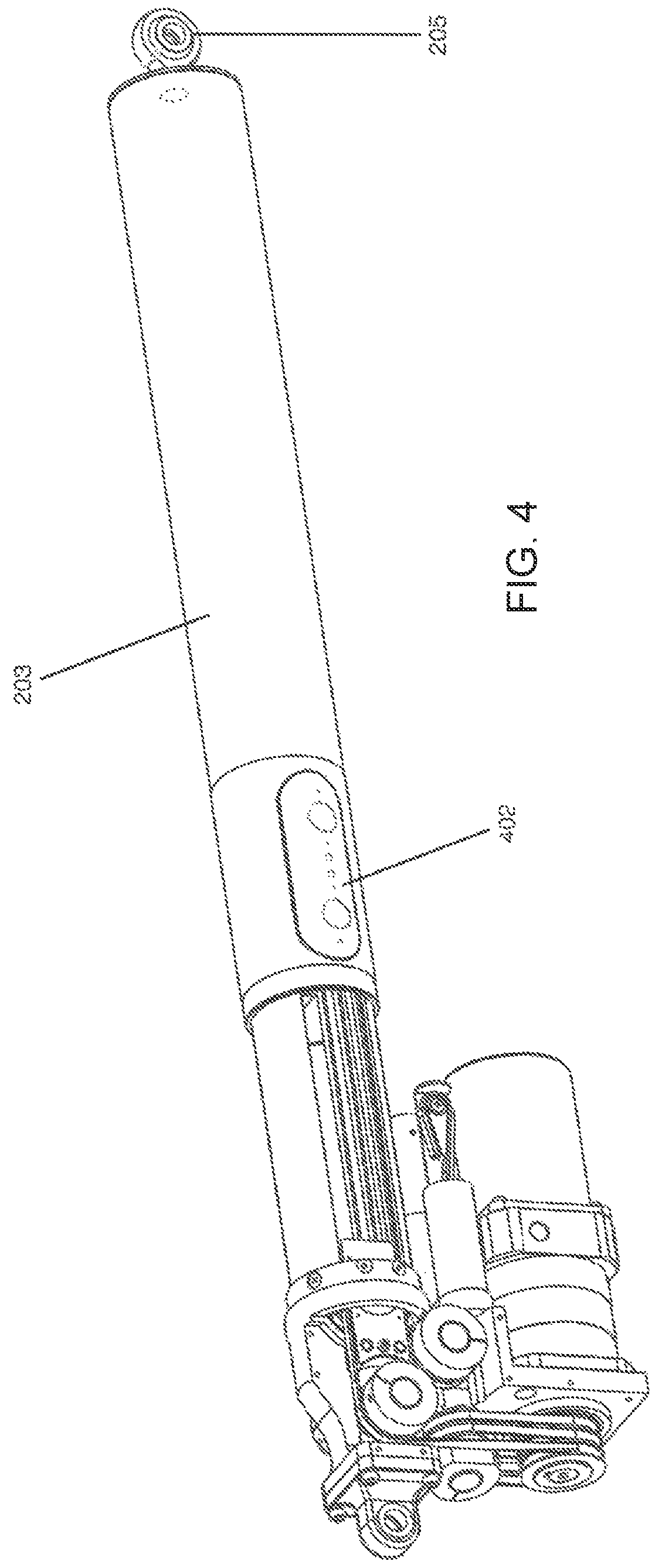 Patent US12359709 Figure 4 – High reduction belt-driven linear actuator