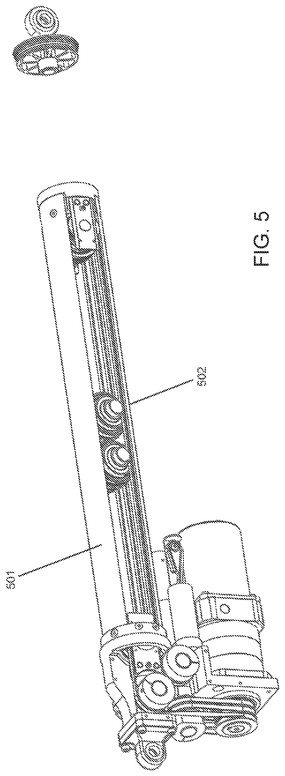 Patent US12359709 Figure 5 – High reduction belt-driven linear actuator