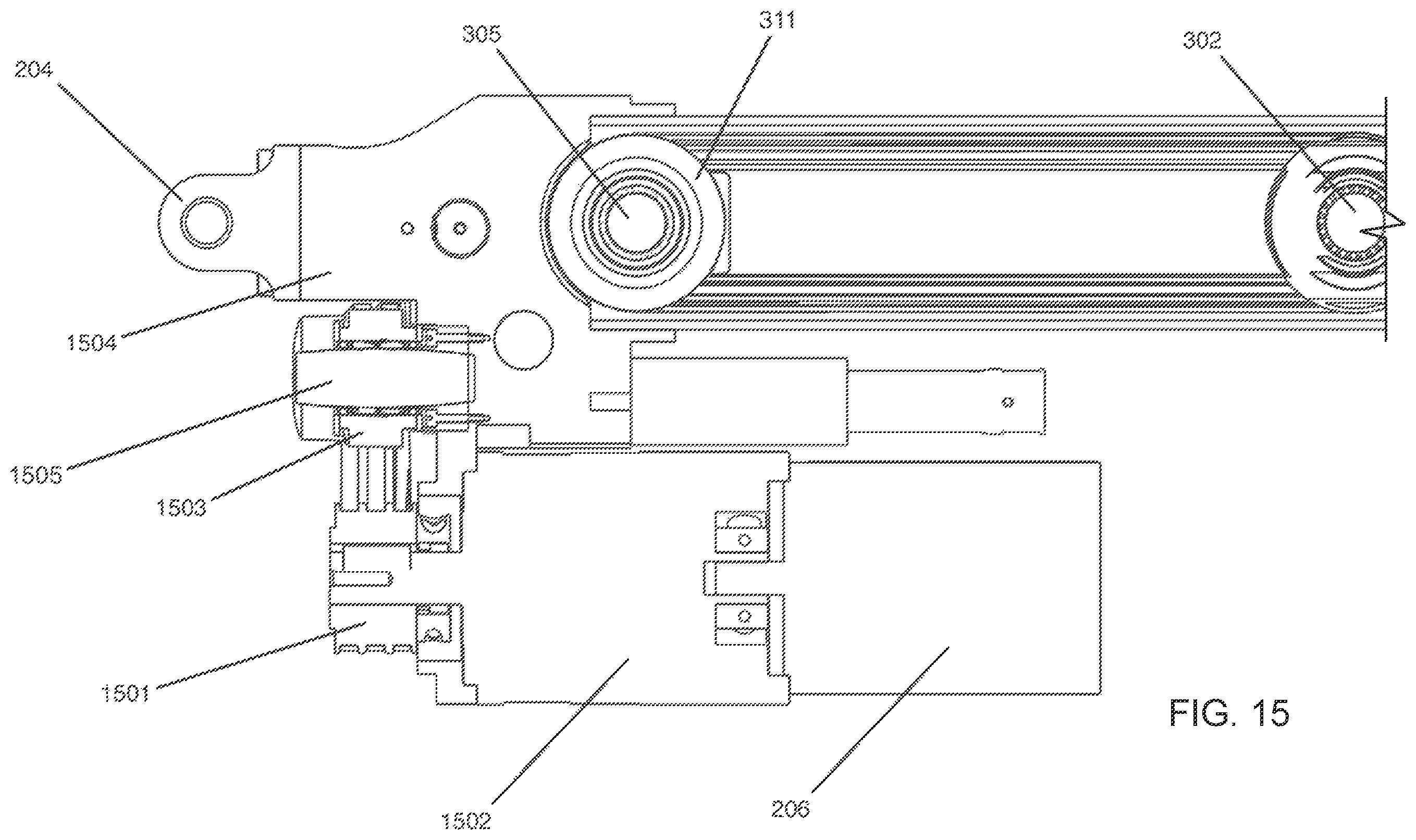 Patent US12359709 Figure 16 – High reduction belt-driven linear actuator