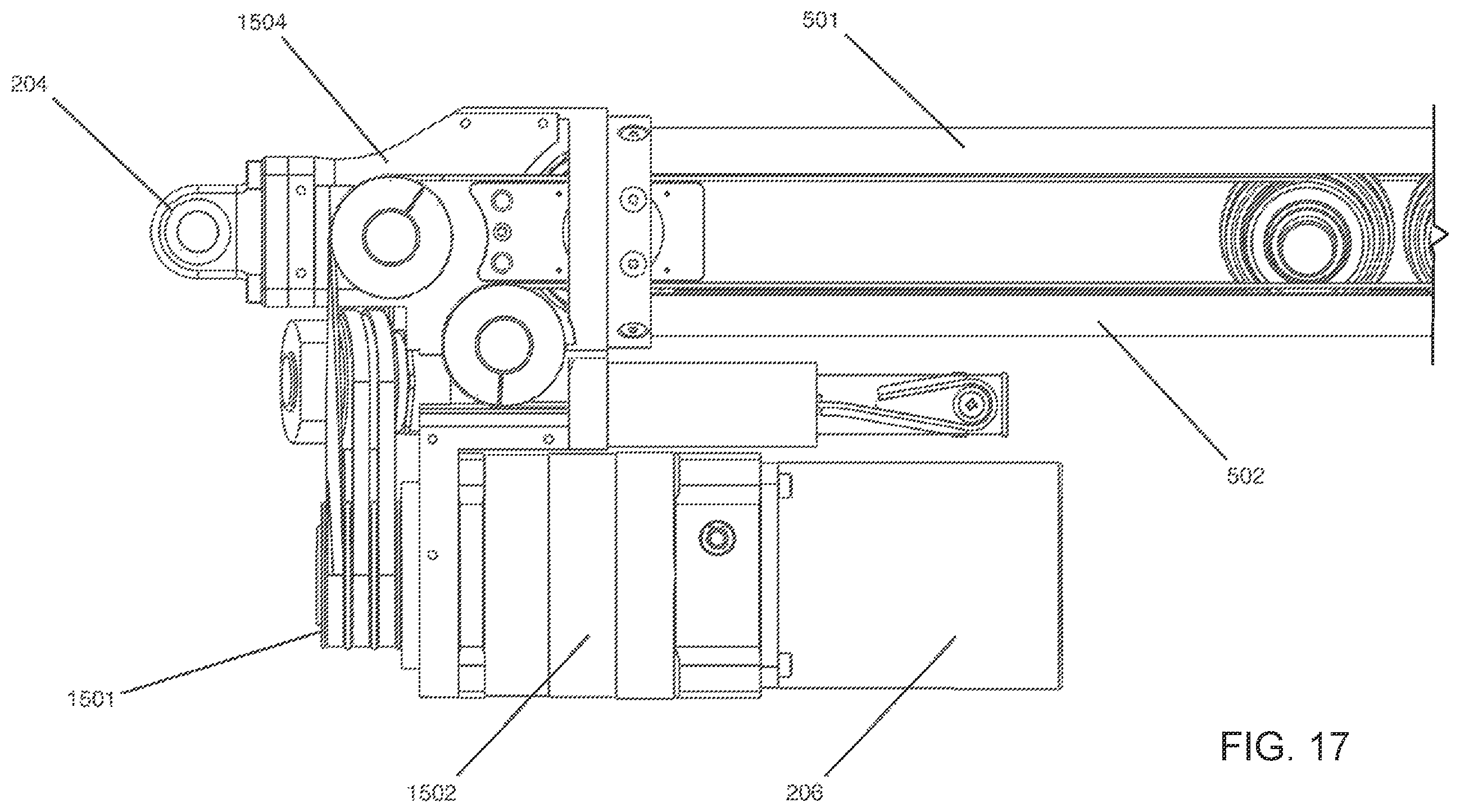 Patent US12359709 Figure 18 – High reduction belt-driven linear actuator