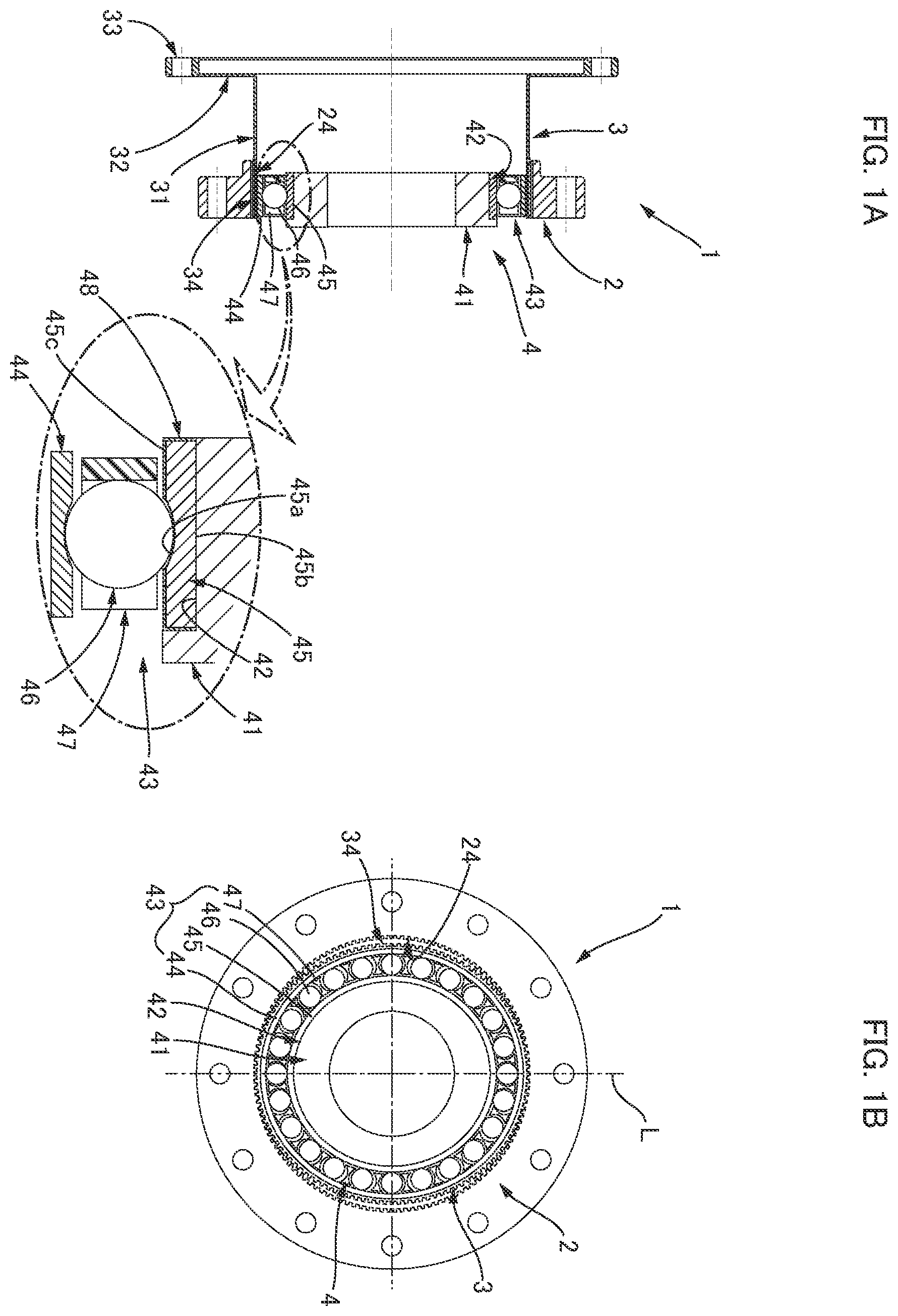Patent US12359710 — Space rolling bearing and space strain wave gearing device — Figure 1