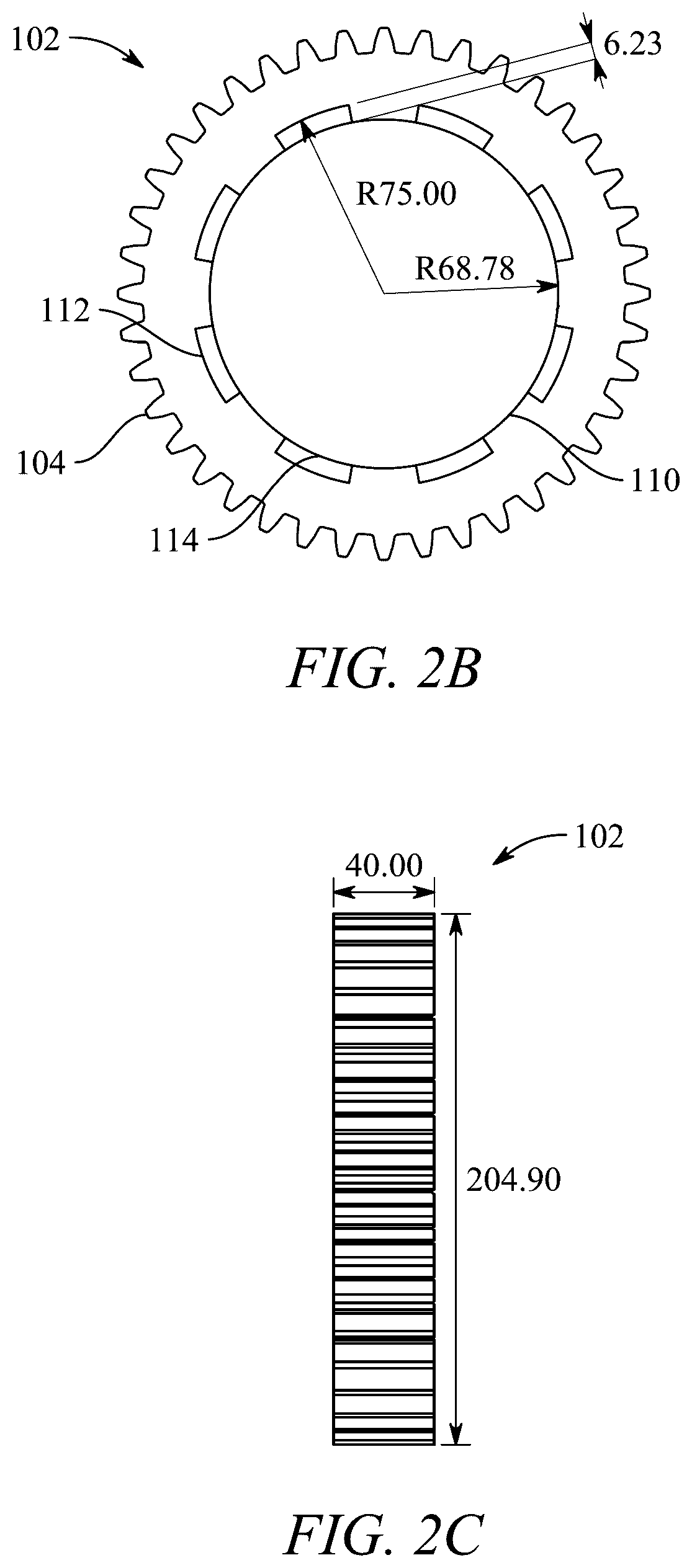 Patent US12359712 Figure 3 – Combined material gear
