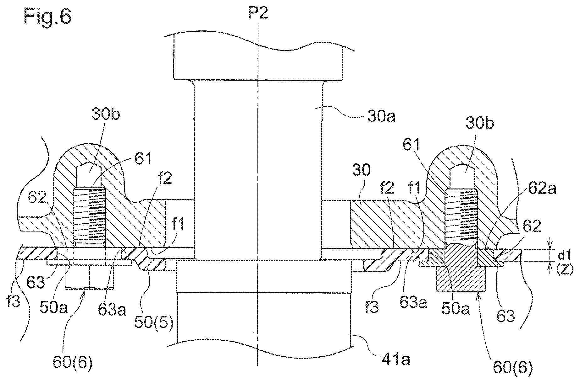 Patent US12359714 Figure 5 – Transfer-case attaching device and multi-purpose vehicle including the transfer-case attaching device
