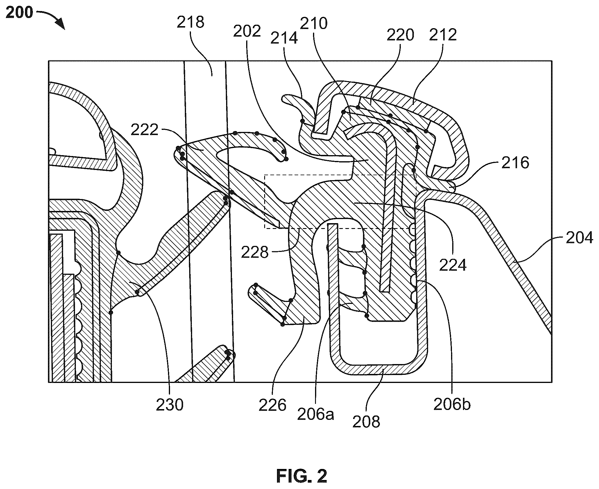 Patent US12359722 Figure 2 – Low profile outer belt seal with improved retention