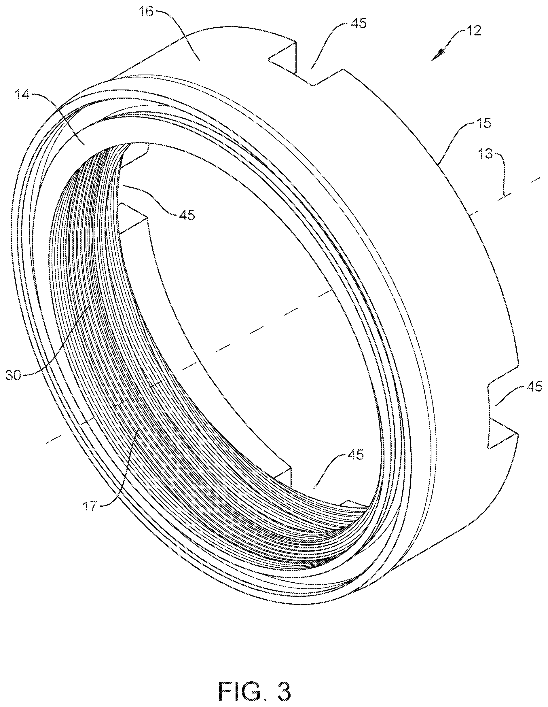 Patent US12359725 Figure 3 – Wiper seal for a ball screw actuator
