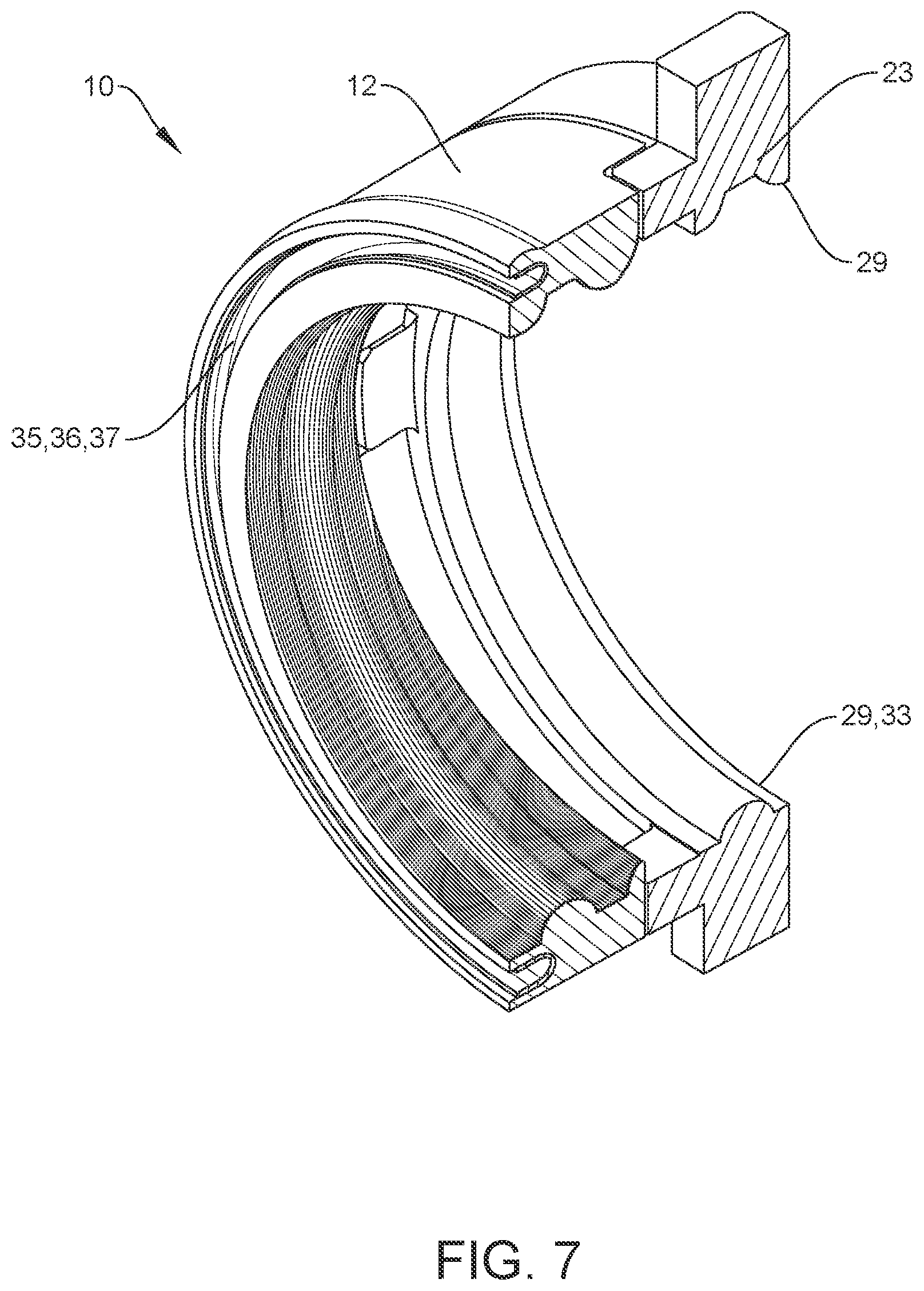 Patent US12359725 Figure 7 – Wiper seal for a ball screw actuator