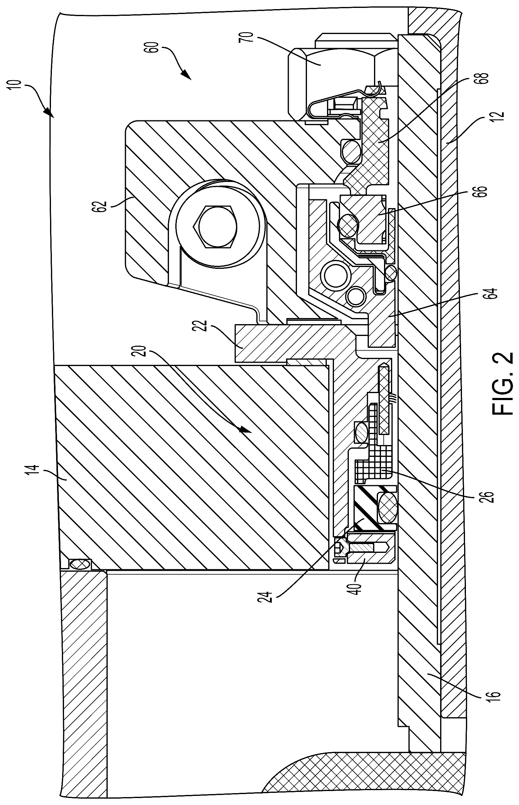 Patent US12359727 Figure 2 – Active flush regulation system for use with a mechanical seal or a packing assembly