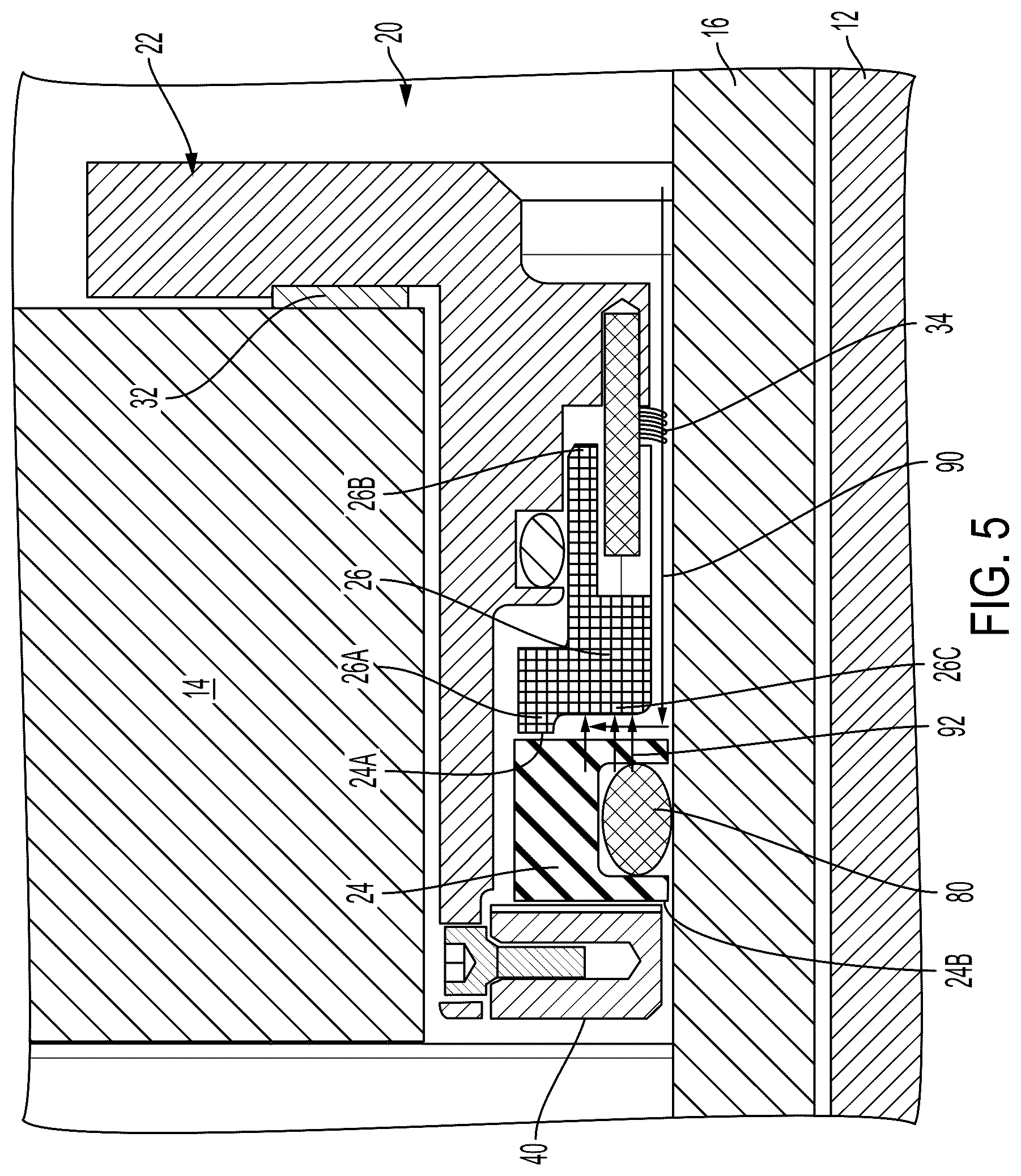 Patent US12359727 Figure 5 – Active flush regulation system for use with a mechanical seal or a packing assembly