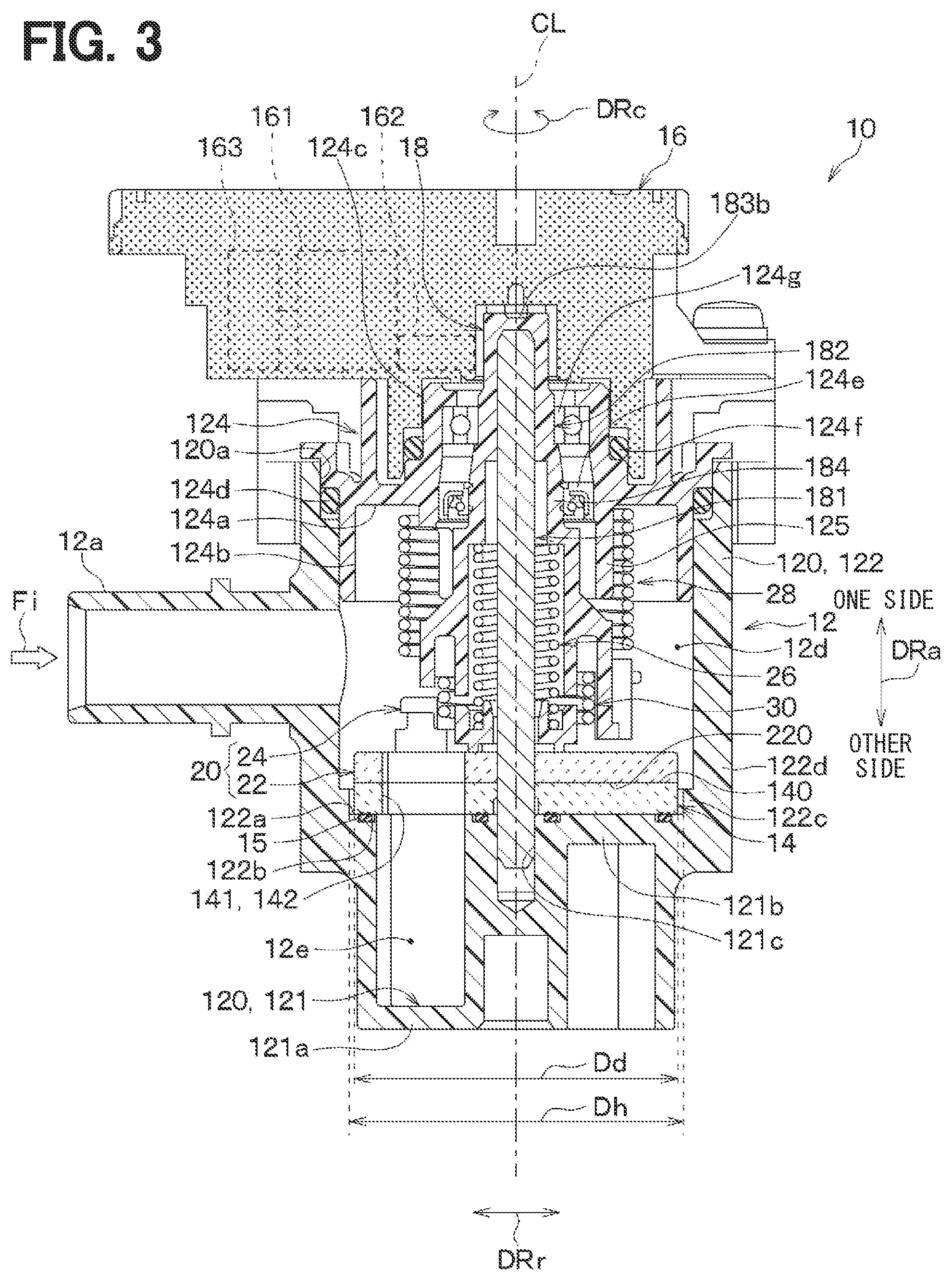 Patent US12359731 Figure 3 – Valve device