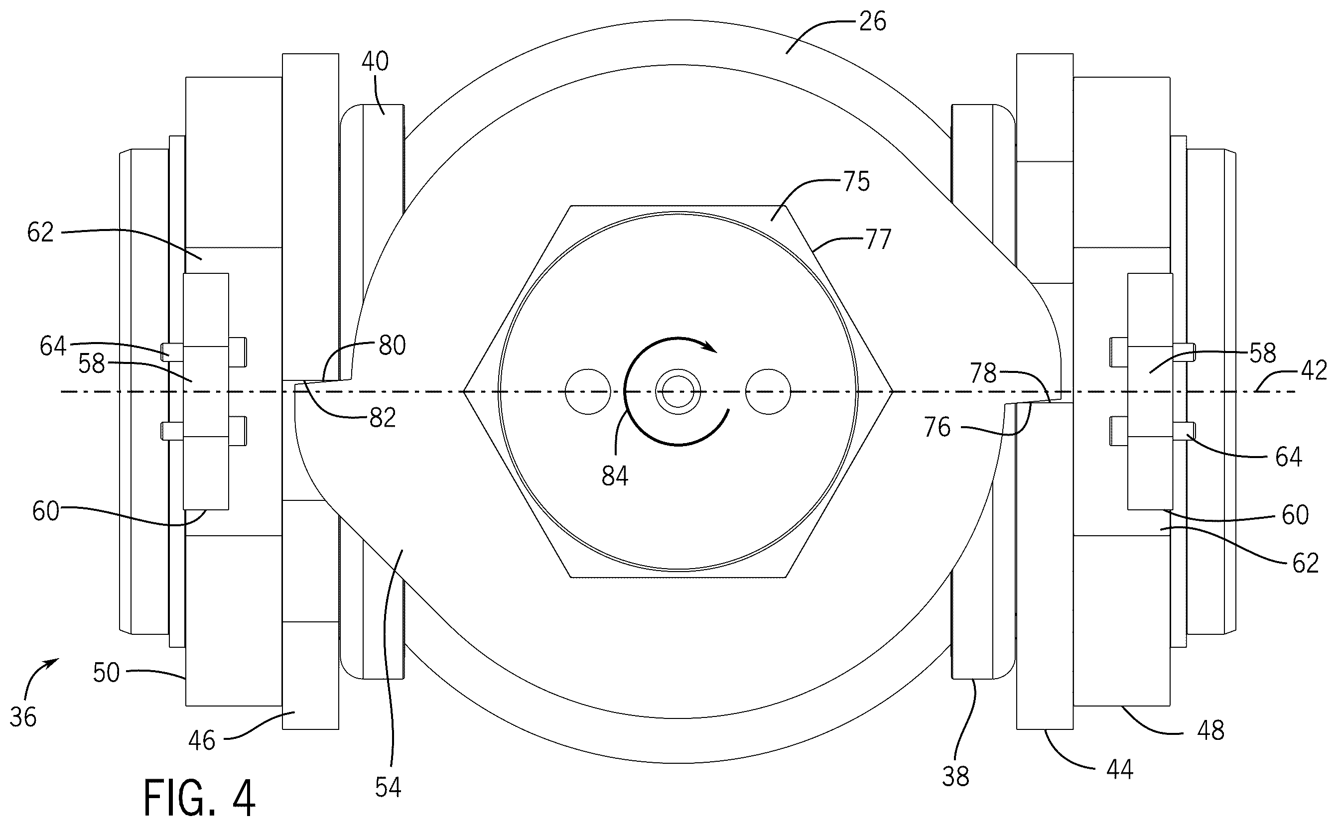 Patent US12359733 Figure 4 – Ball valve assembly