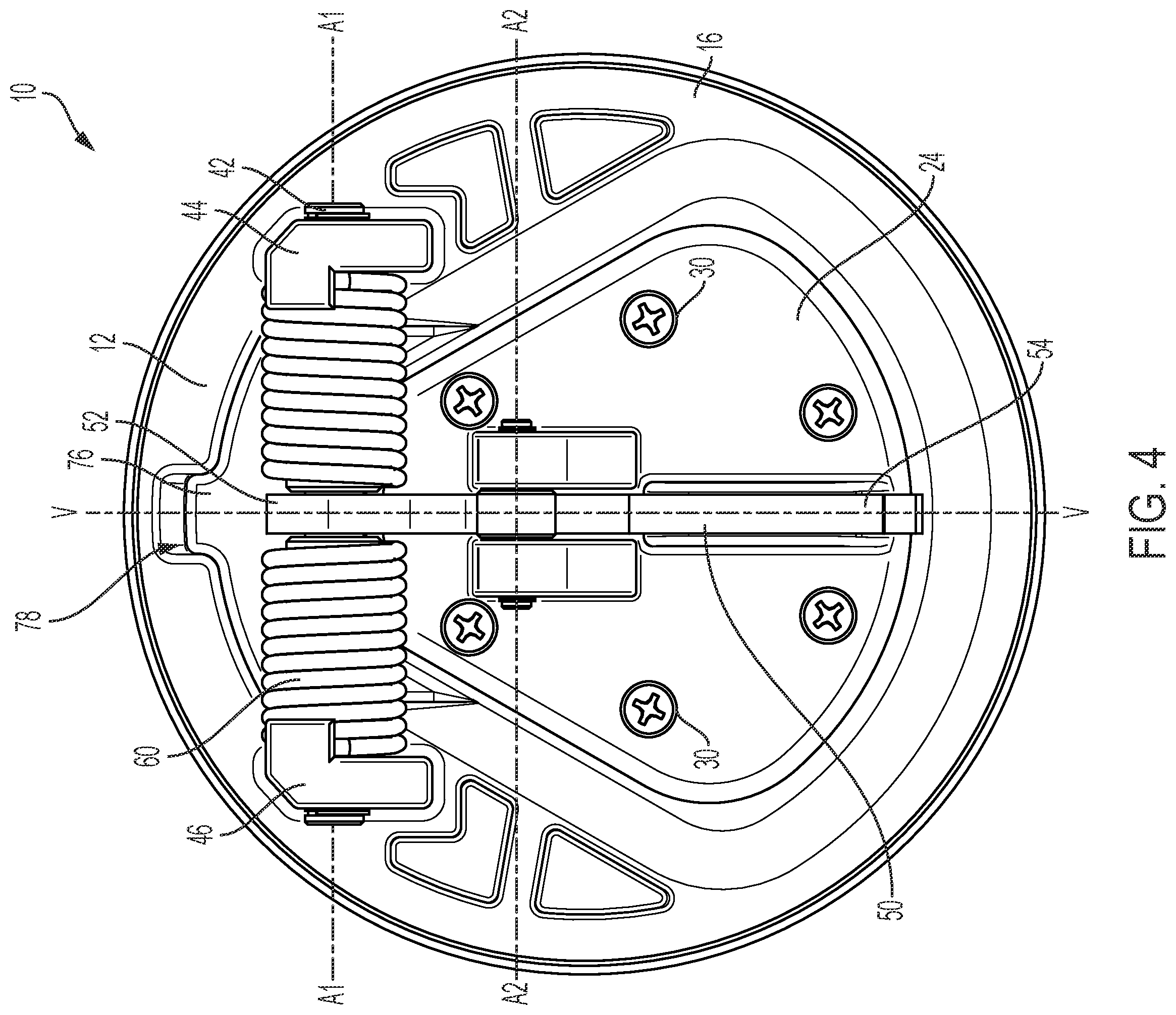 Patent US12359735 Figure 4 – Spring stop for clapper valve