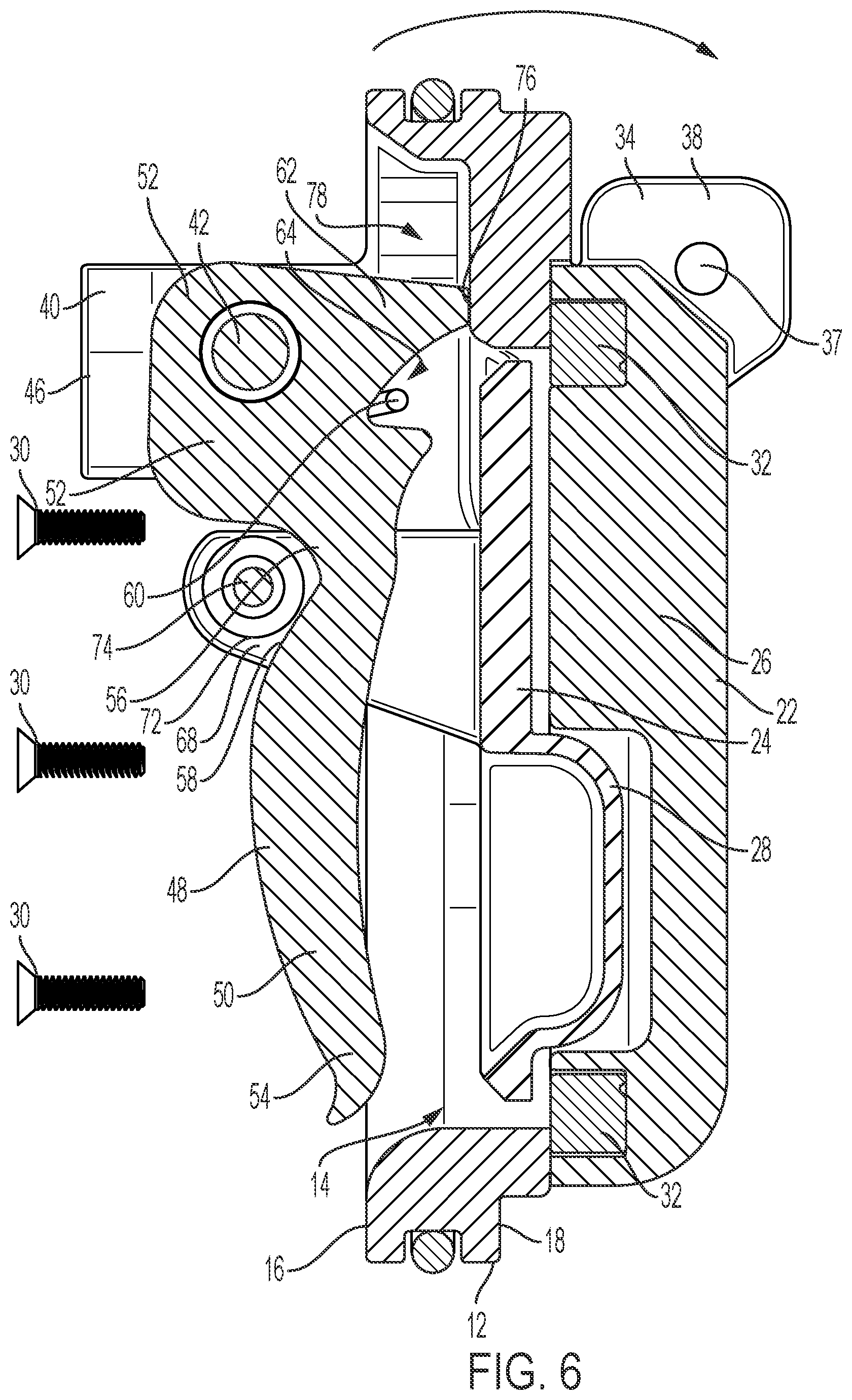 Patent US12359735 Figure 6 – Spring stop for clapper valve