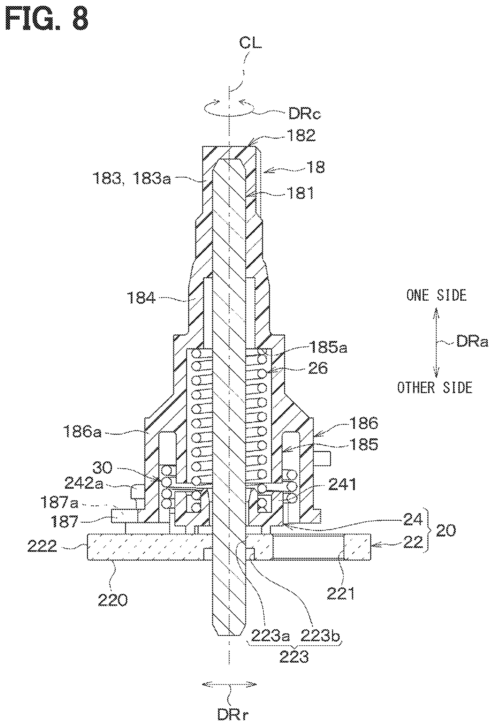 Patent US12359740 Figure 8 – Valve device