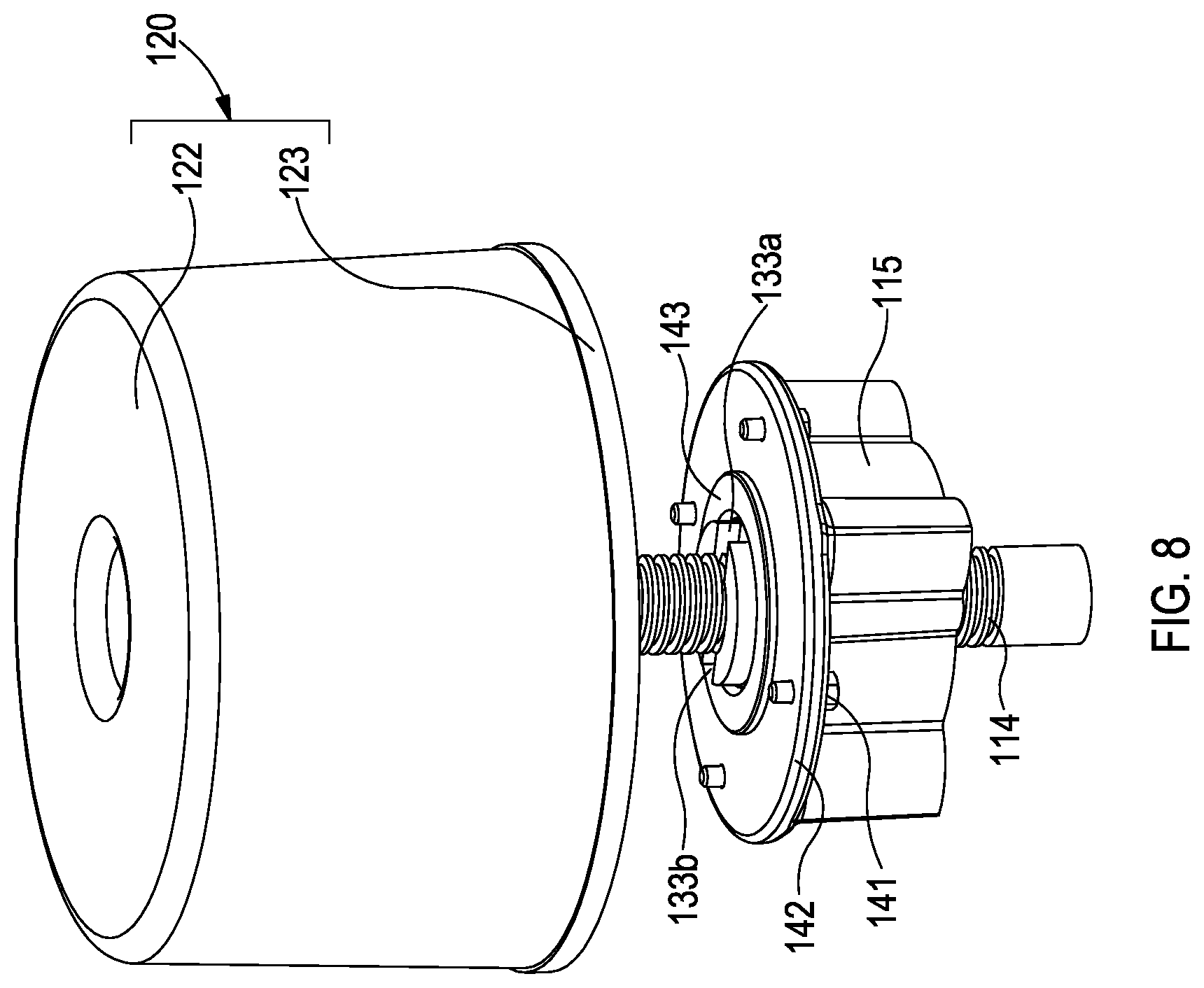 Patent US12359741 Figure 8 – Actuator