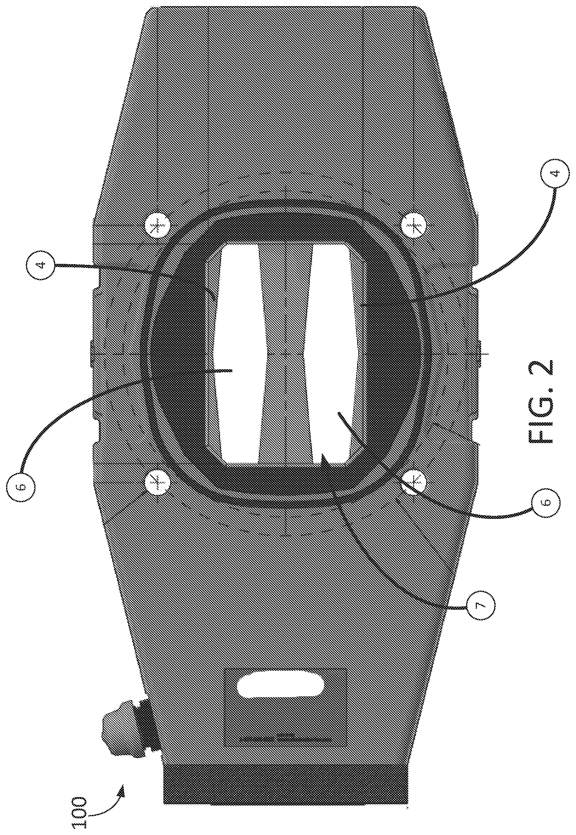 Patent US12359742 Figure 2 – Controlling shot peening device via magnetic arrangement