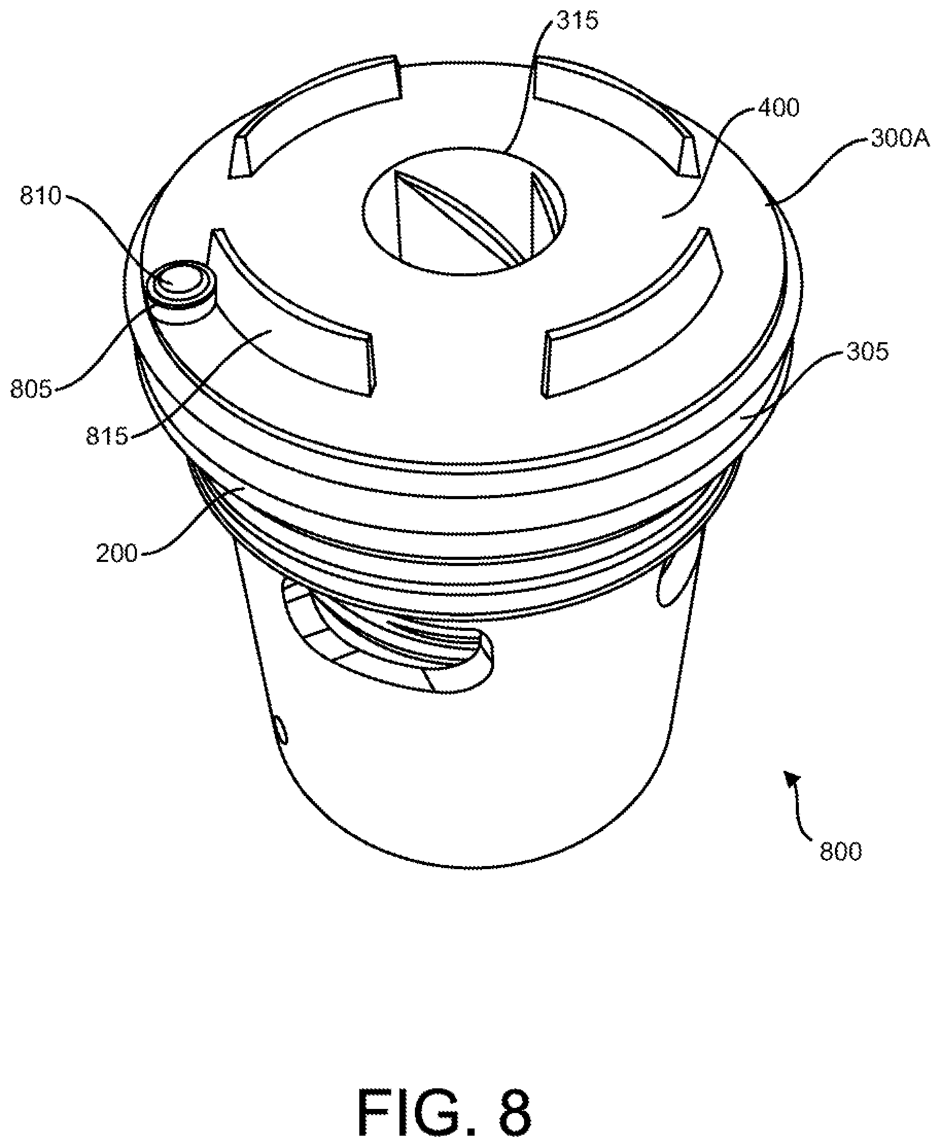 Patent US12359744 Figure 9 – Hazardous material container plug