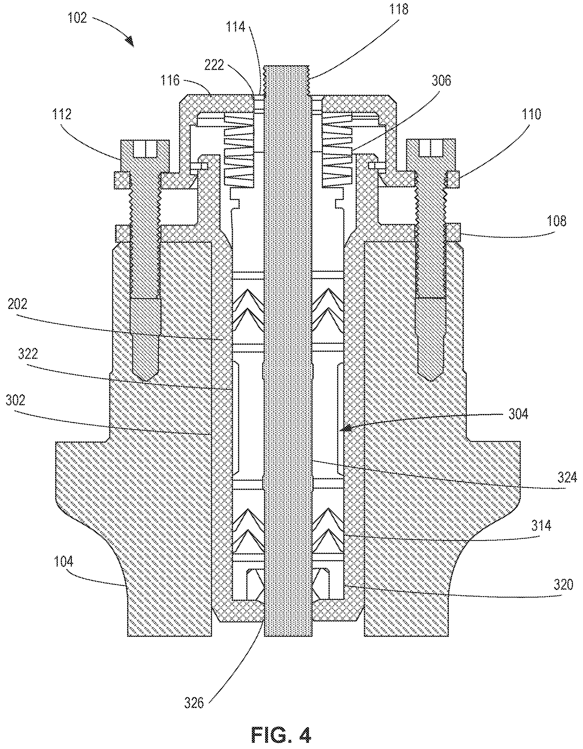 Patent US12359747 Figure 4 – Valve packing apparatus and related methods
