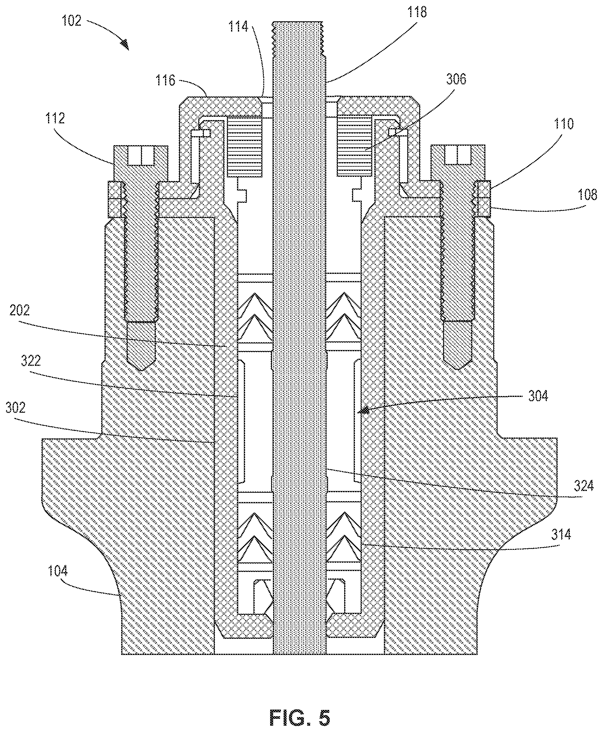 Patent US12359747 Figure 5 – Valve packing apparatus and related methods