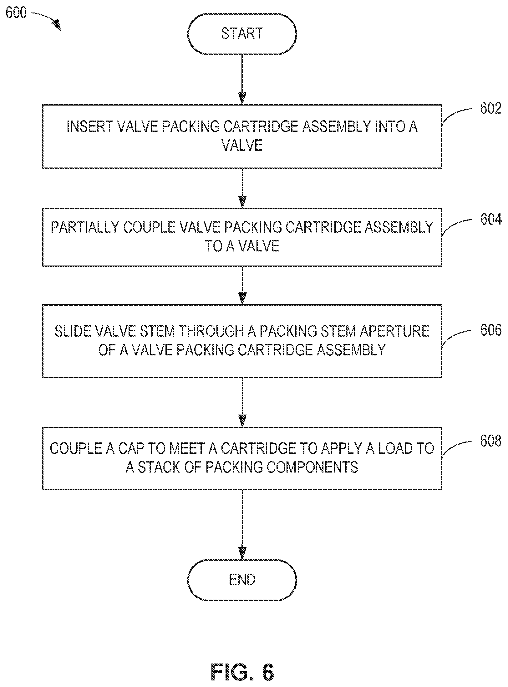 Patent US12359747 Figure 6 – Valve packing apparatus and related methods