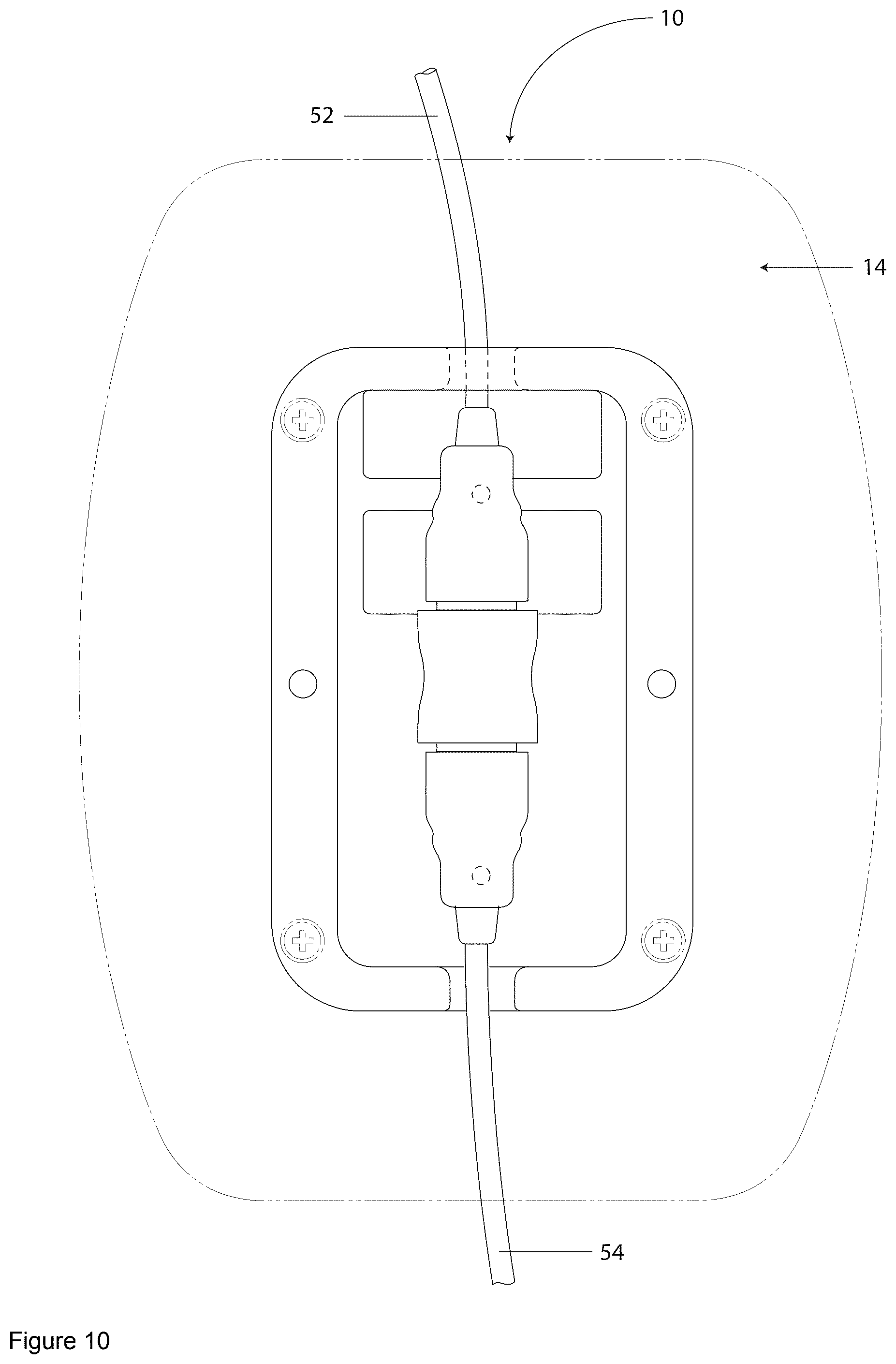 Patent US12359749 Figure 10 – Cable management assembly and associated method of using the same