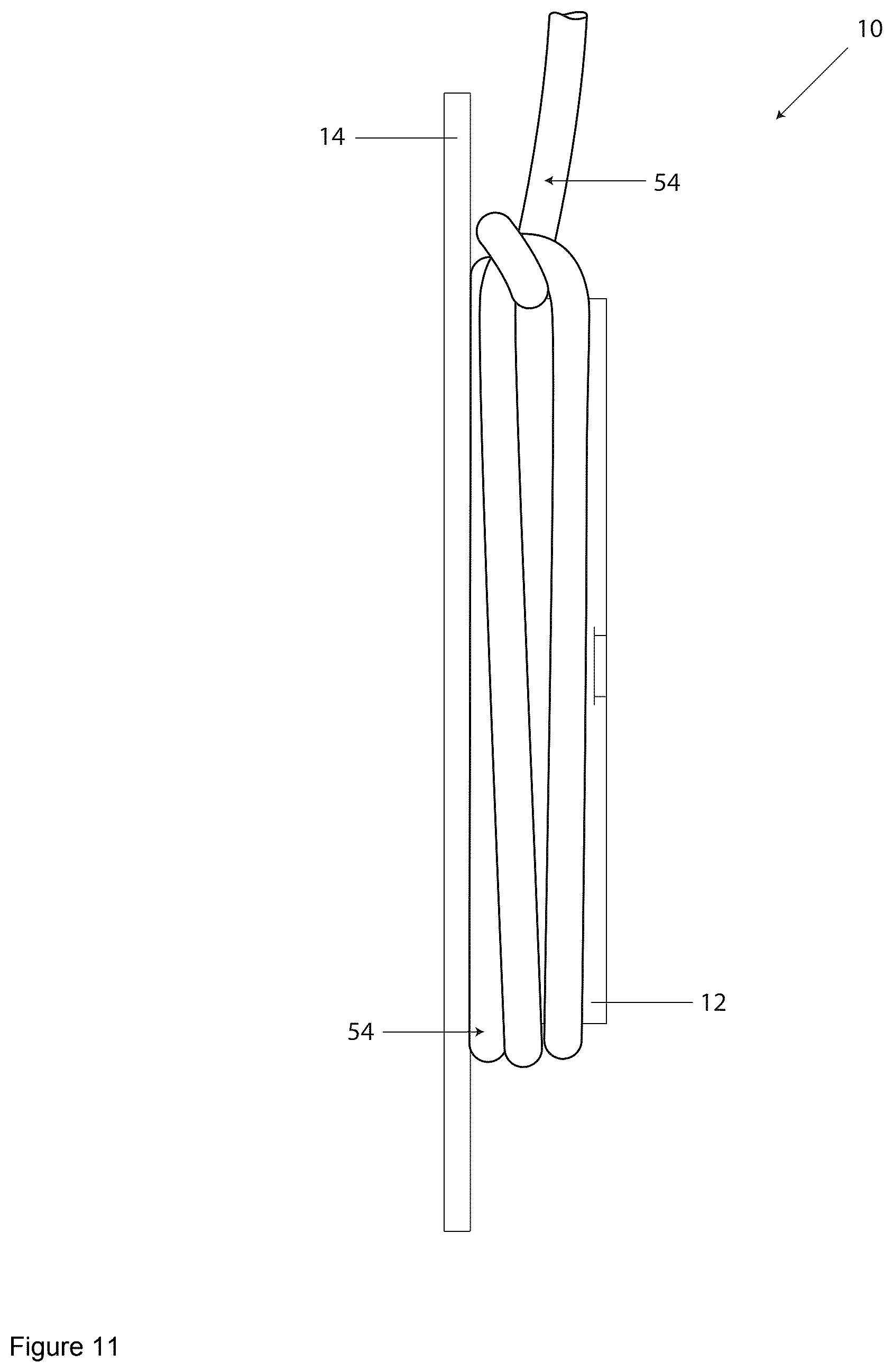 Patent US12359749 Figure 11 – Cable management assembly and associated method of using the same