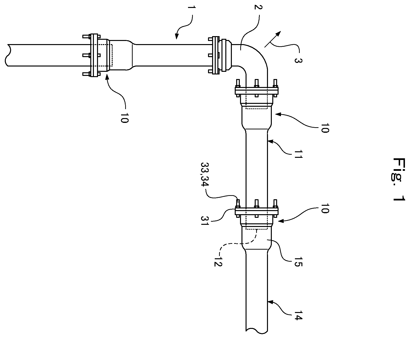 Patent US12359755 Figure 1 – Pipe joint, spacer provided in pipe joint, and dividing piece constituting spacer