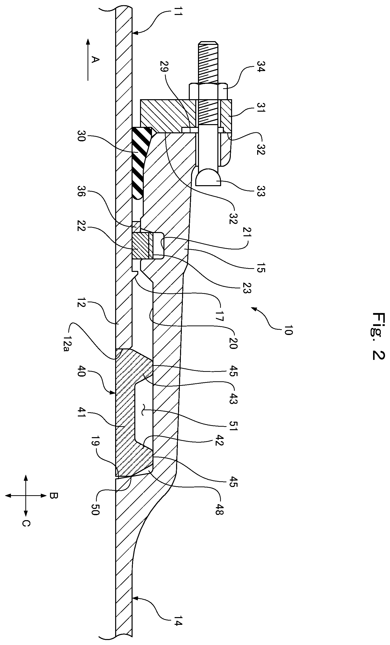 Patent US12359755 Figure 2 – Pipe joint, spacer provided in pipe joint, and dividing piece constituting spacer